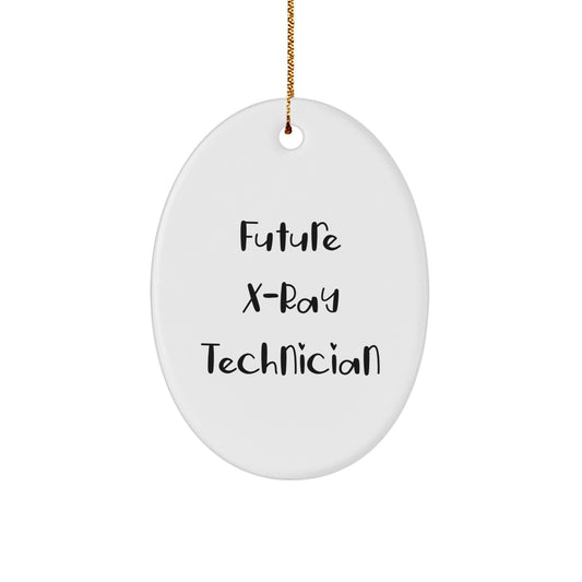 Funny X-Ray Technician Gifts from Friends, Oval Ornament for Future X-Ray Technician, Christmas Unique - Image 1