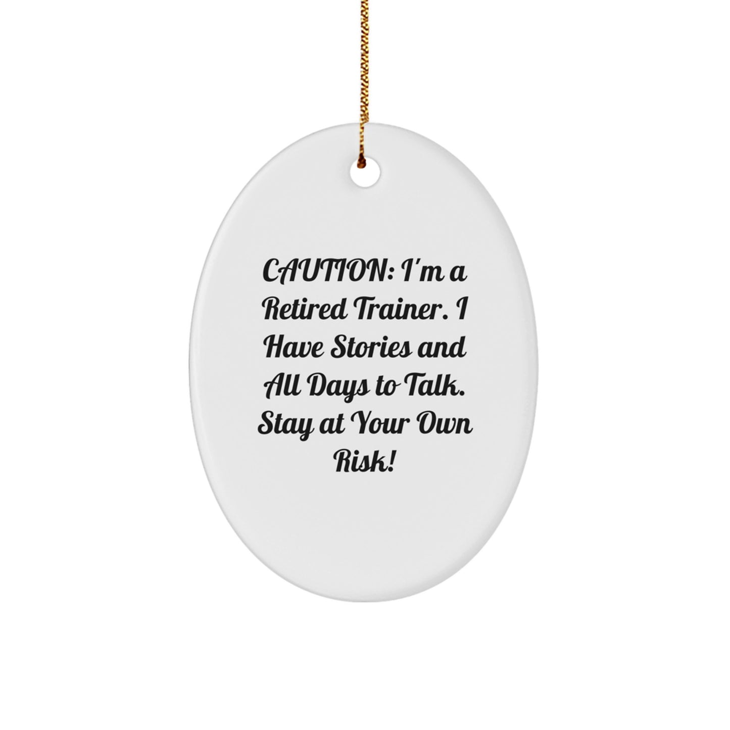 Funny Trainer Oval Ornament Gifts from Family for Christmas - Image 1
