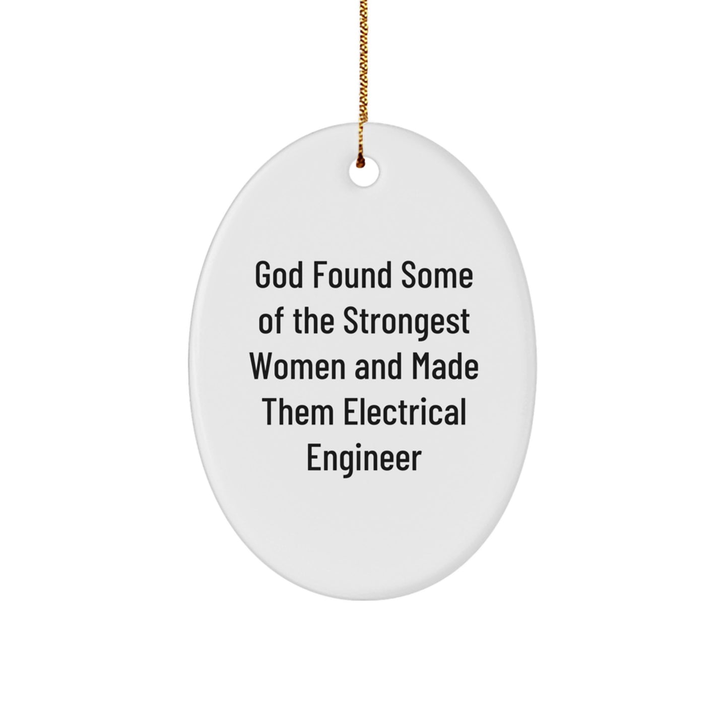 Funny Electrical Engineer Oval Ornament Gifts from Friends, Men, Women, Coworkers, Family for Christmas Unique Ideas - Image 1