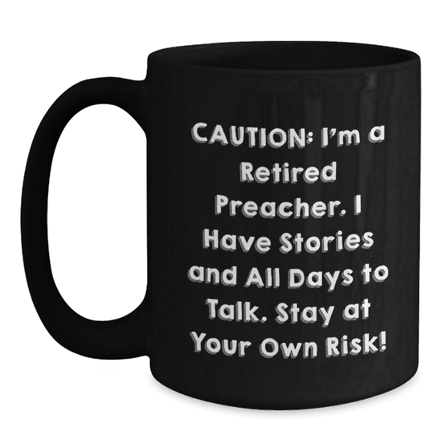 Preacher Gifts, Funny Quote, Black Coffee Mug for Graduation, Gifts from Friends or Family - Victory Thru Vision