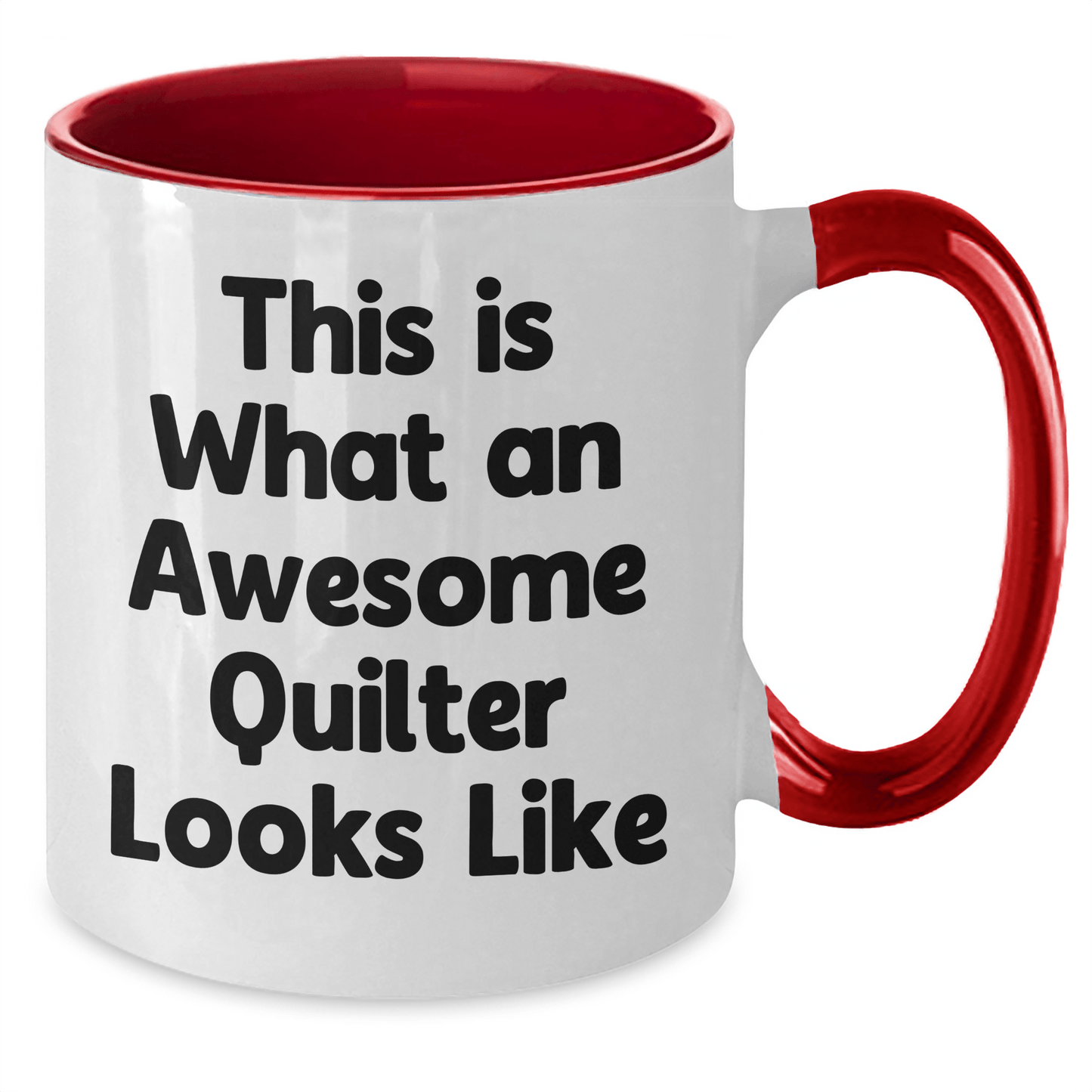 Quilter Gifts from Friends, Family, or Coworkers - 'This Is What An Awesome Quilter Looks Like' Two Tone Coffee Mug for Men or Women, Father's Day Unique Gifts - Victory Thru Vision