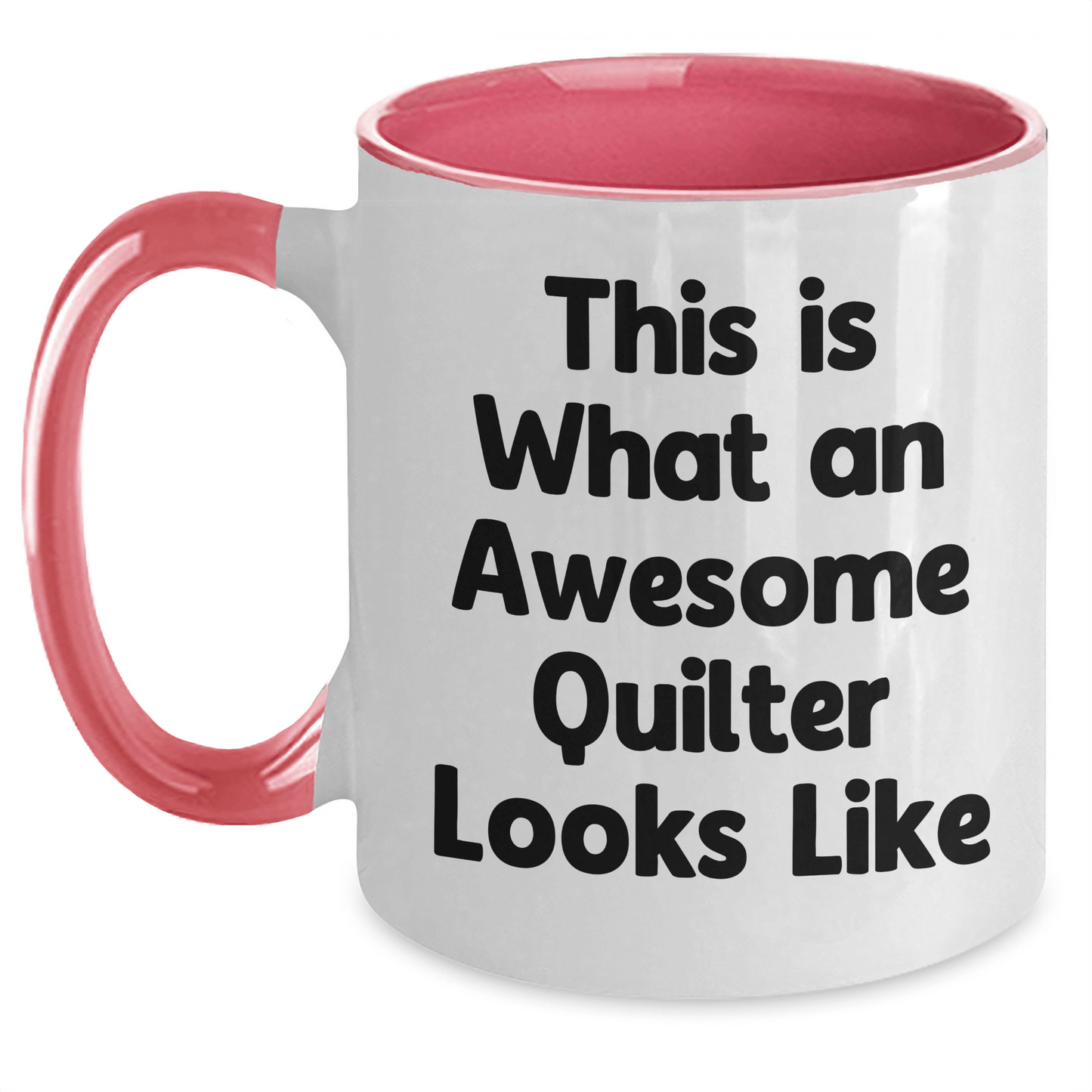 Quilter Gifts from Friends, Family, or Coworkers - 'This Is What An Awesome Quilter Looks Like' Two Tone Coffee Mug for Men or Women, Father's Day Unique Gifts - Victory Thru Vision