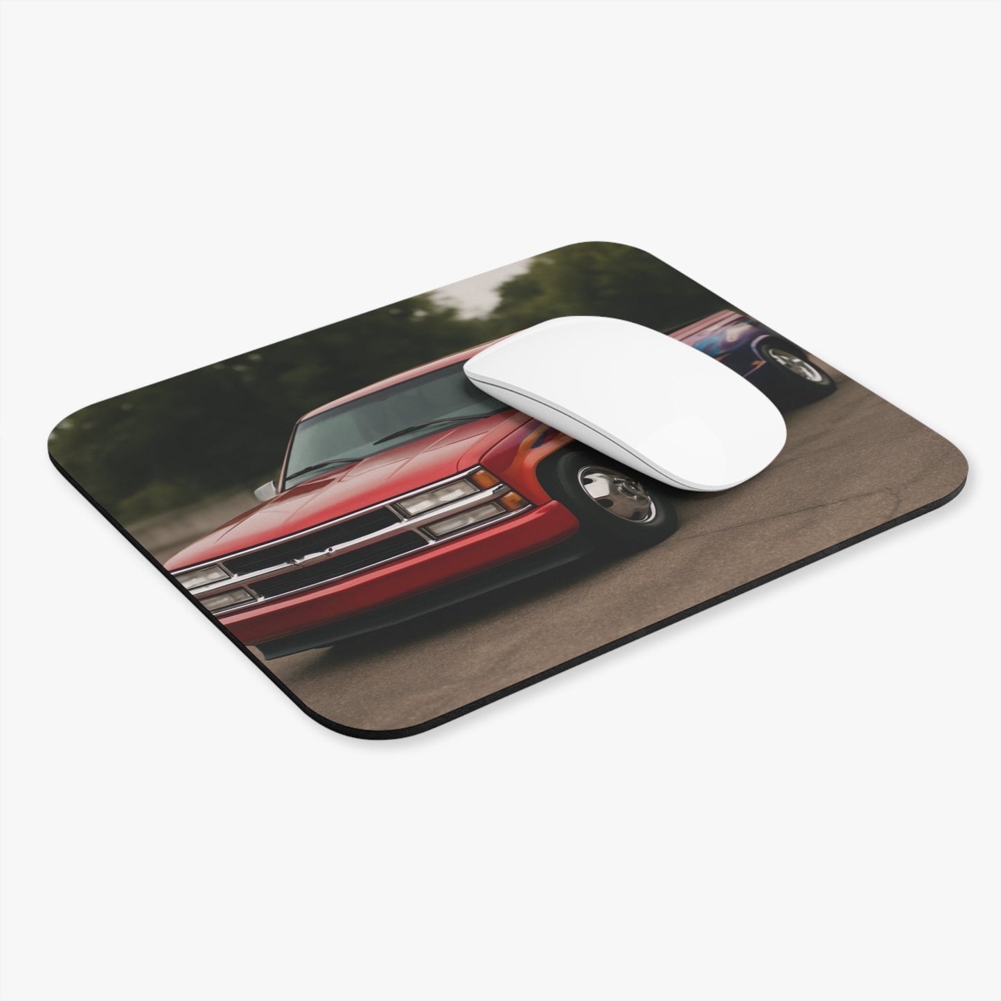 Rectangle Mouse Pad - Lowered 1998 Chevy C3500 Dually - Victory Thru Vision