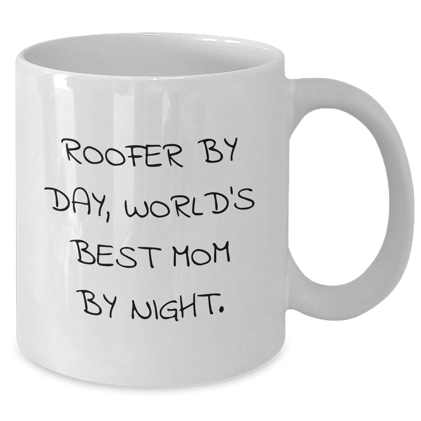 Roofer Gifts from Family - Funny Quote White Coffee Mug for Father's Day, 11oz or 15oz, Ceramic, Microwave, Dishwasher Safe - Victory Thru Vision