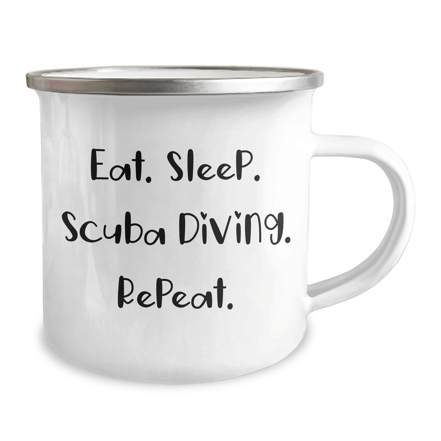 Scuba Diving Enthusiast Gifts from Men to Scuba Diving Lovers, Eat. Sleep. Scuba Diving. Repeat., Funny Camping Mug for Father's Day - Victory Thru Vision