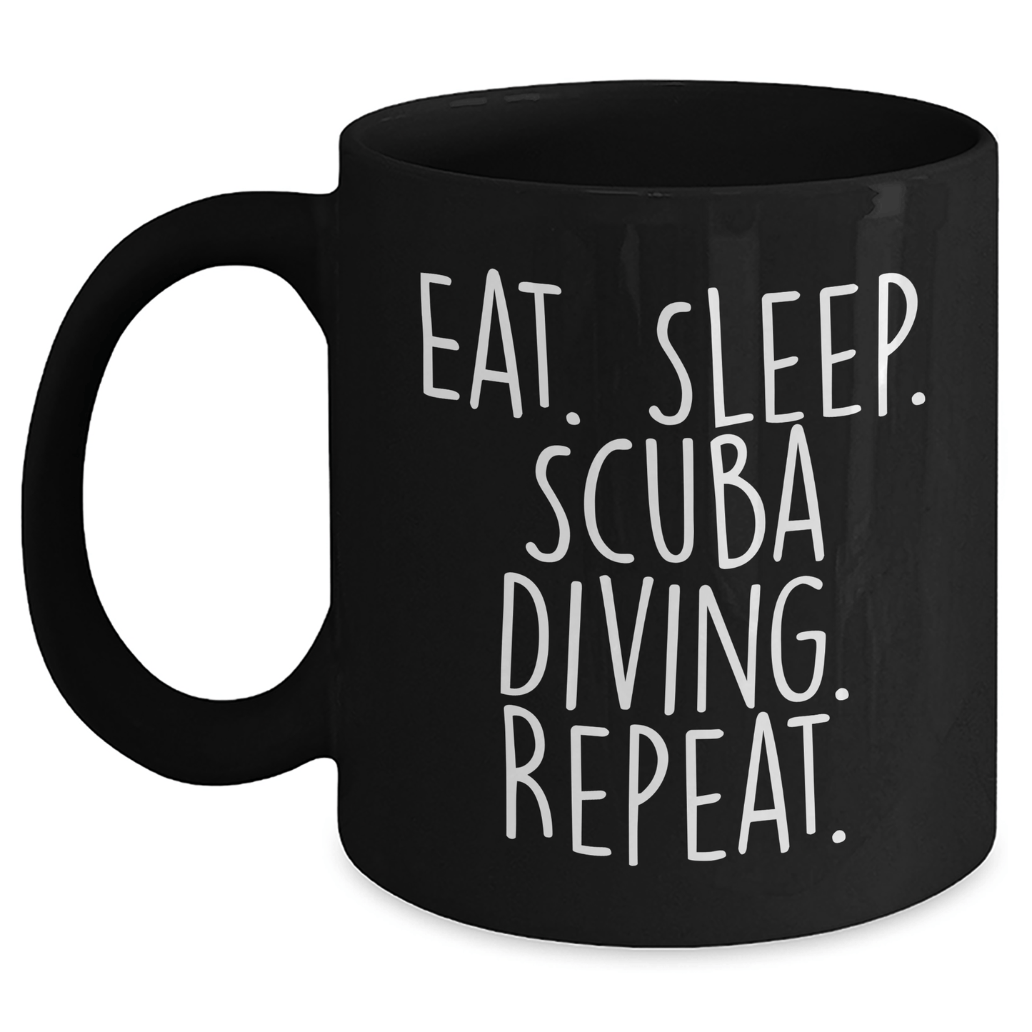 Scuba Diving Enthusiast's Funny Coffee Mug, Eat. Sleep. Scuba Diving. Repeat. Gifts for Scuba Diving Men, Father's Day Unique Gifts from Family - Victory Thru Vision