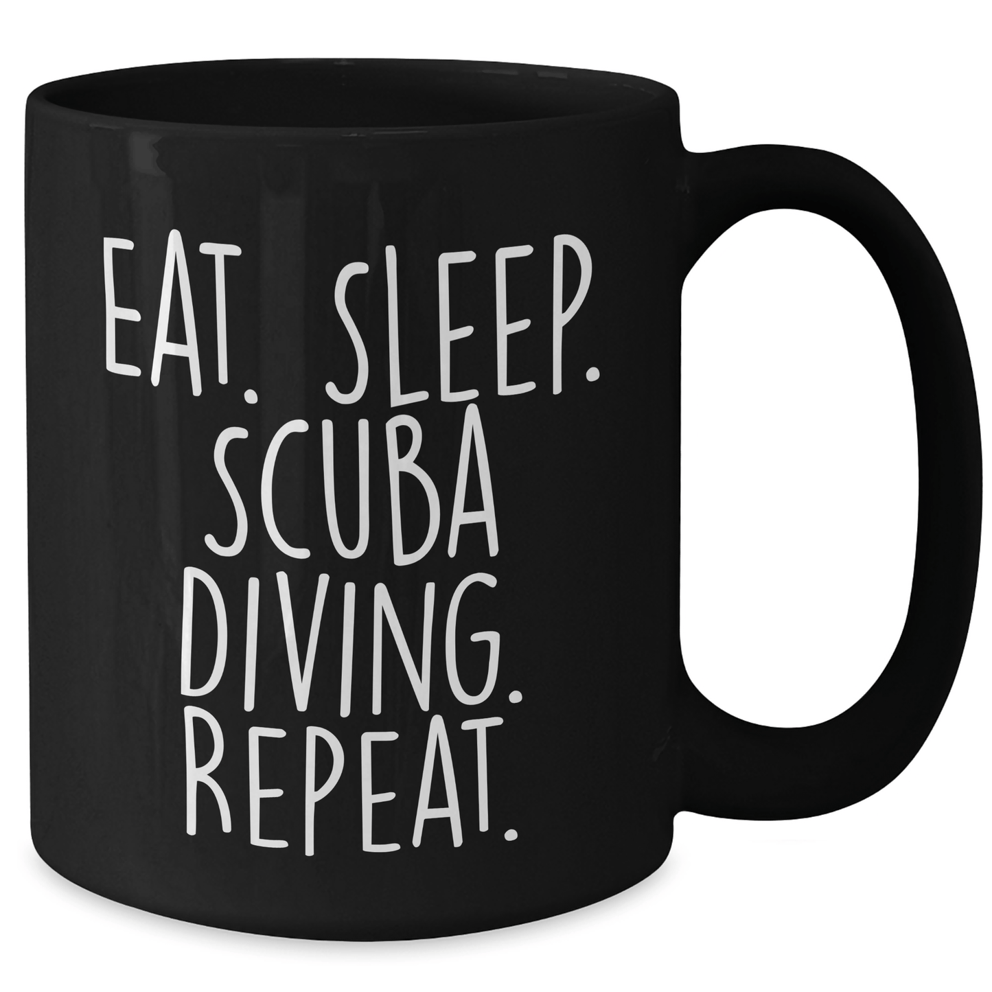Scuba Diving Enthusiast's Funny Coffee Mug, Eat. Sleep. Scuba Diving. Repeat. Gifts for Scuba Diving Men, Father's Day Unique Gifts from Family - Victory Thru Vision