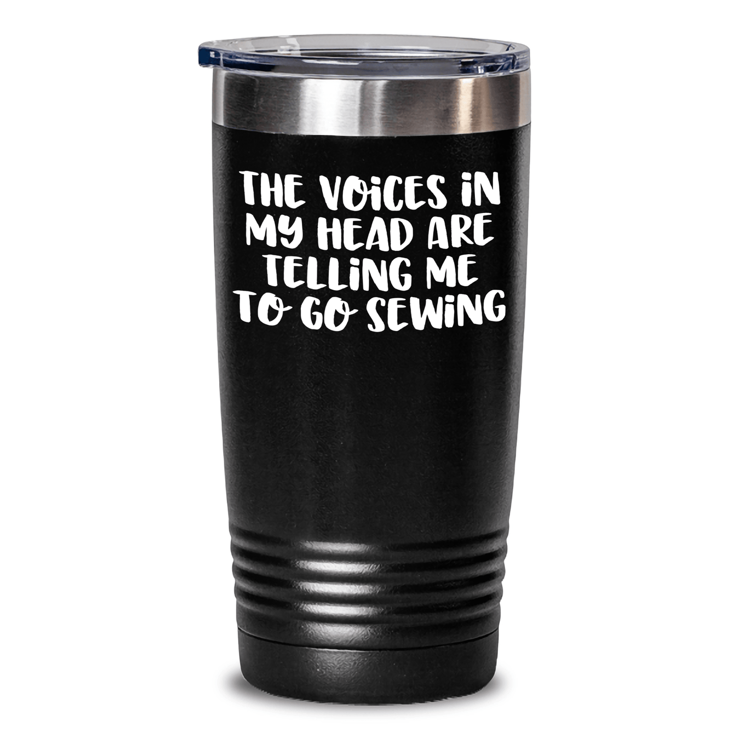 Sewing Gifts for Sewing Enthusiasts Funny Tumbler The Voices In My Head Are Telling Me To Go Sewing Gifts from Friends - Victory Thru Vision