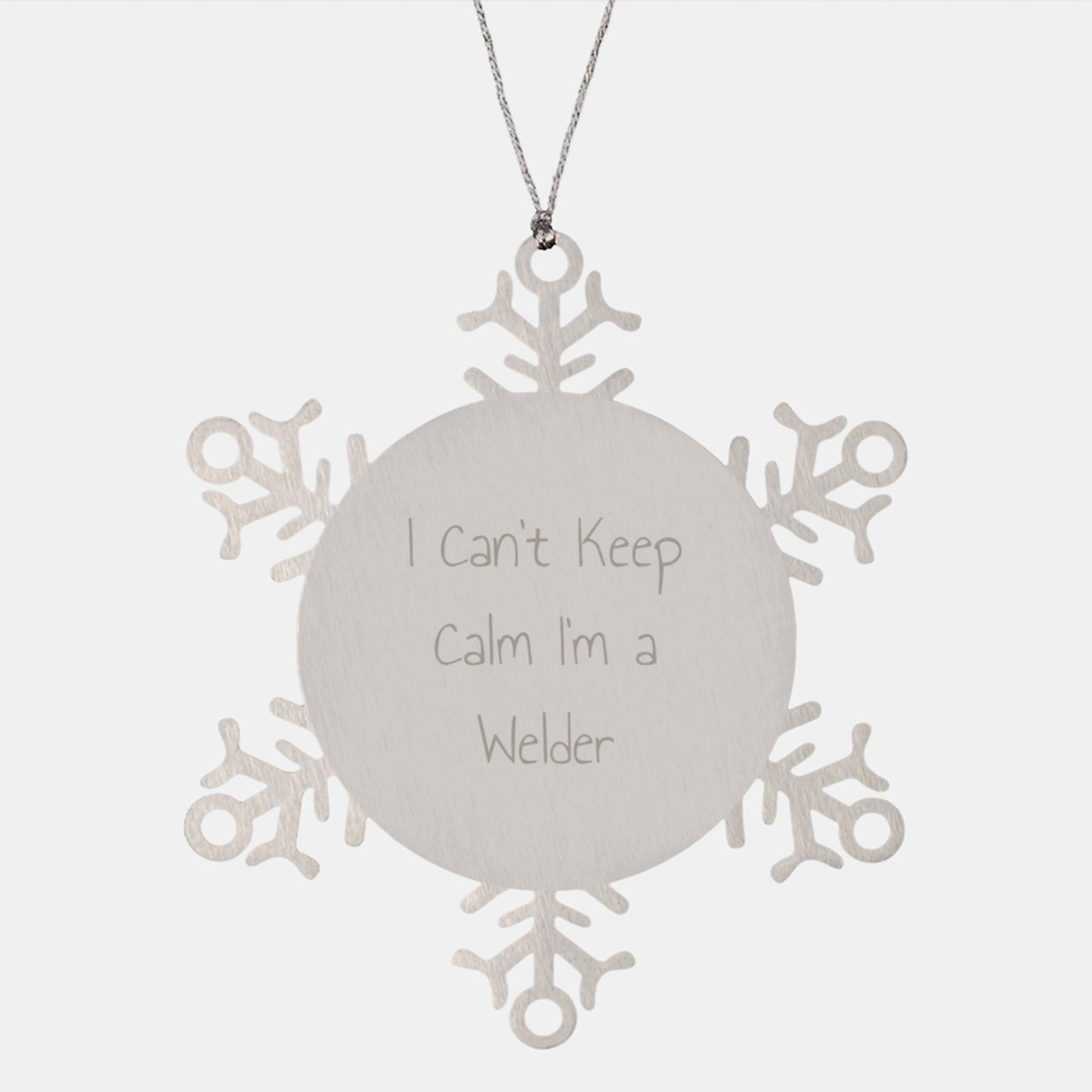I Can't Keep Calm I'm A Welder Gifts from Family to Welder Snowflake Ornament Christmas Unique - Image 1