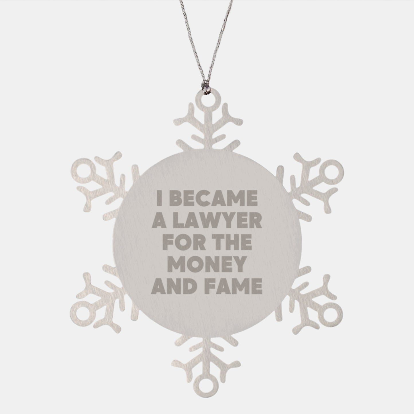 Funny Lawyer Gifts Snowflake Ornament, Christmas Unique Gifts from Friends to Lawyer, Inspirational Lawyer Snowflake Ornament - Image 1