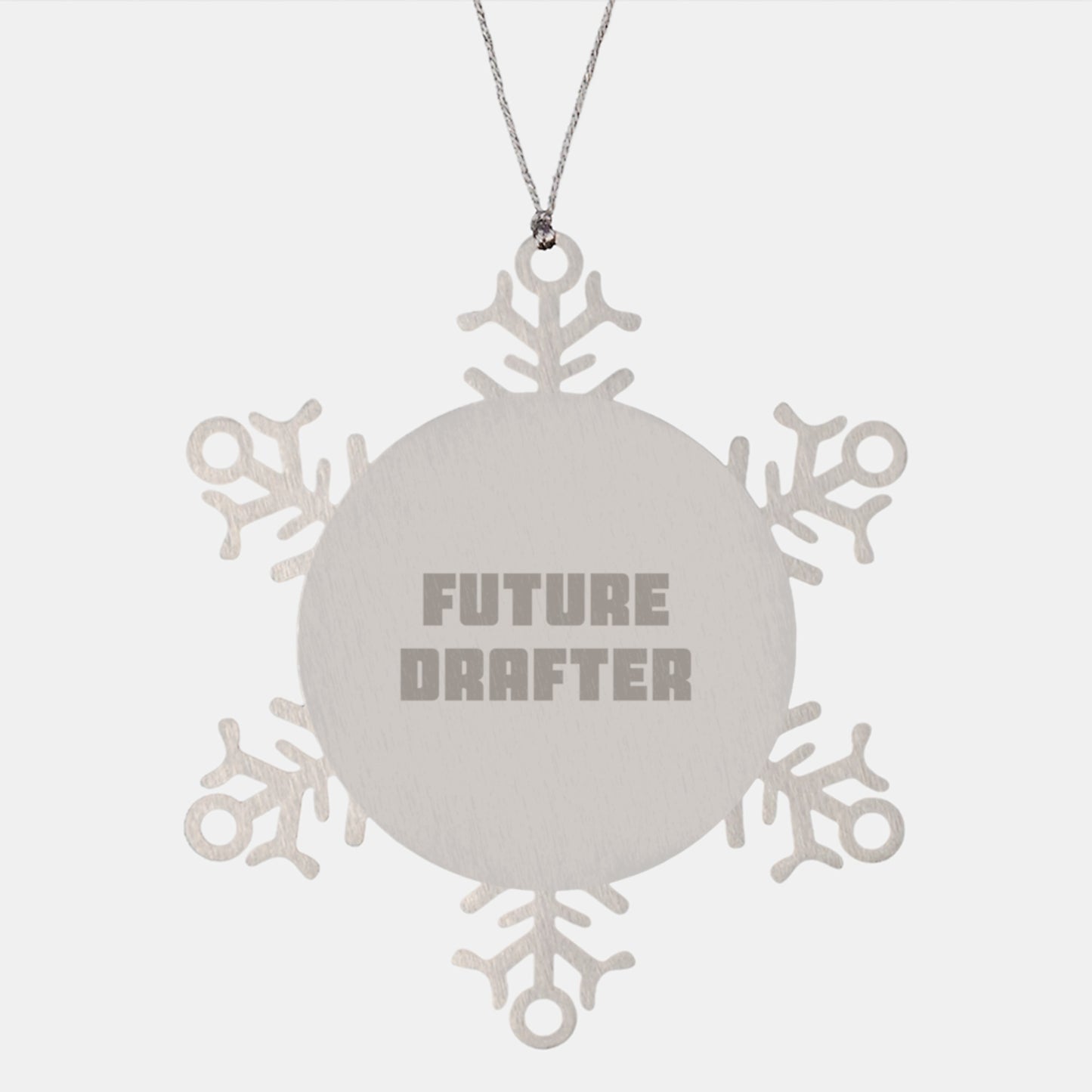 Funny Future Drafter Snowflake Ornament Gifts from Men for Christmas Unique Drafter Enthusiasts - Image 1