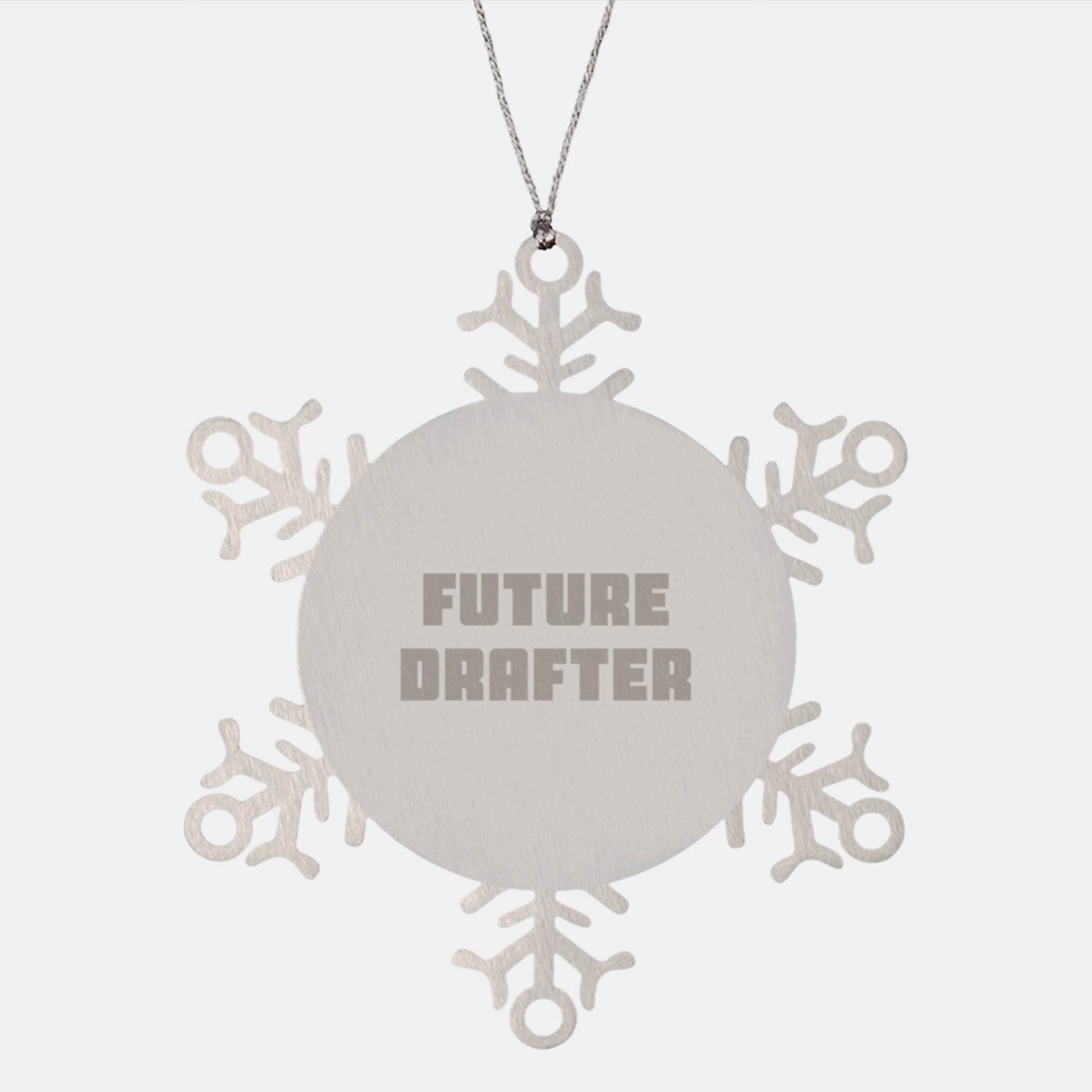 Funny Future Drafter Snowflake Ornament Gifts from Men for Christmas Unique Drafter Enthusiasts - Image 1