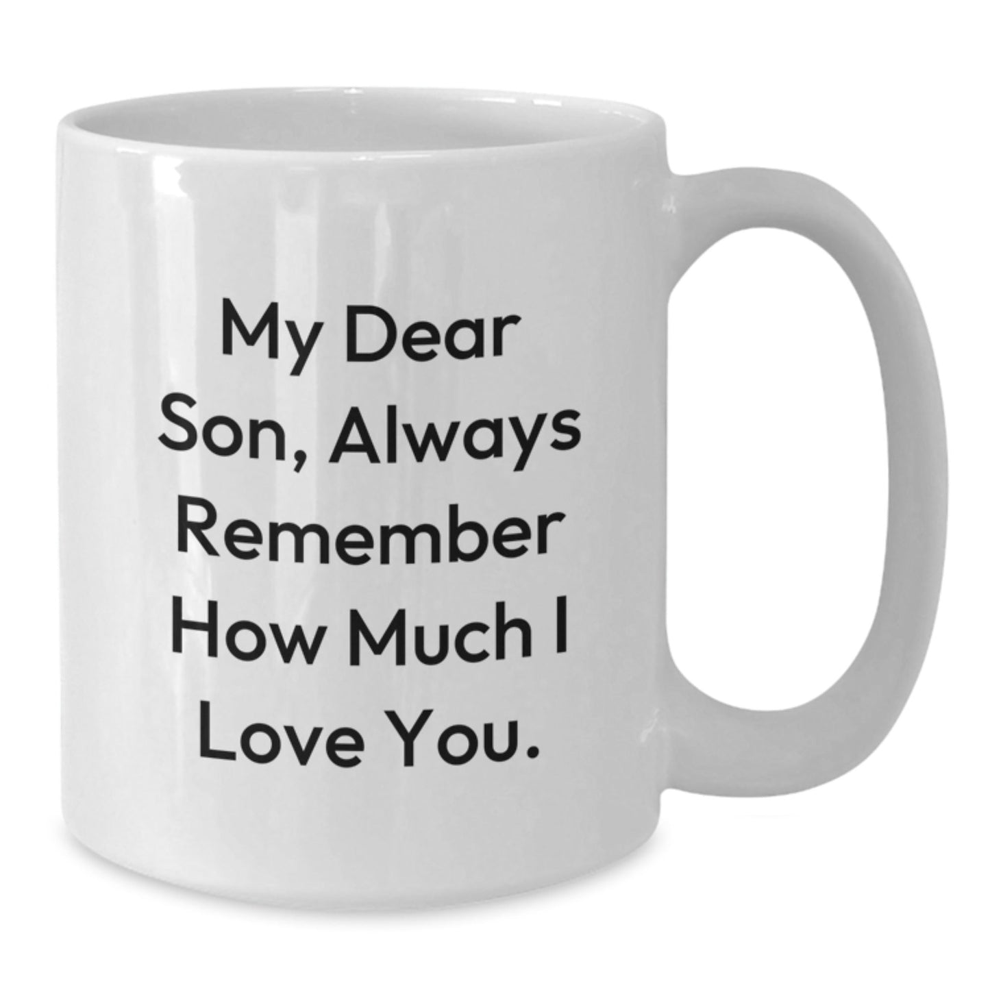 Son's Inspirational Graduation Gift from Mom, Funny White Coffee Mug for Him - Victory Thru Vision