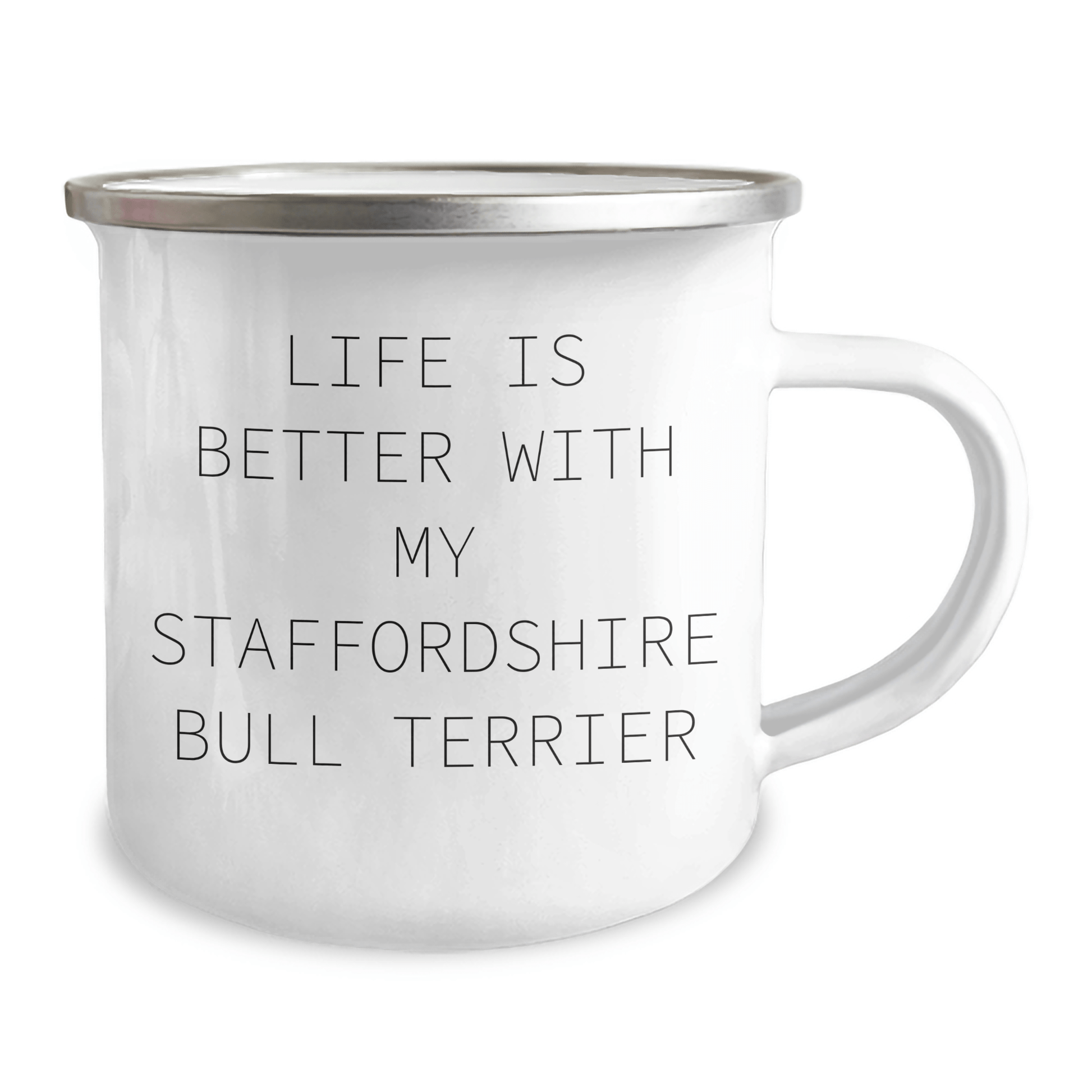 Staffordshire Bull Terrier Dog Gifts: Funny Quote Camping Mug, Gifts from Men to Staffordshire Bull Terrier Dog Lovers, Perfect Father's Day Unique Gifts - Victory Thru Vision