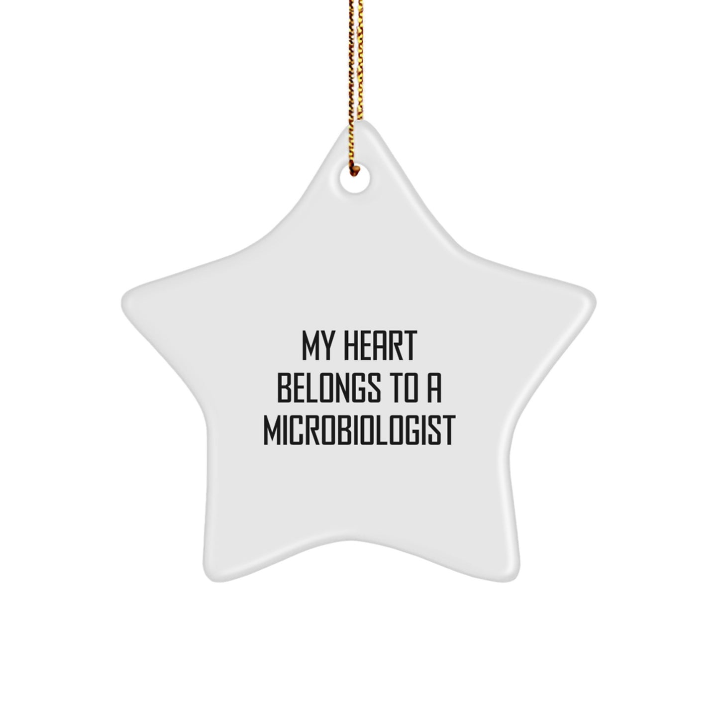 Funny Microbiologist Gifts from Family, Christmas Unique Gifts for Microbiologist Star Ornament Enthusiasts - Image 1