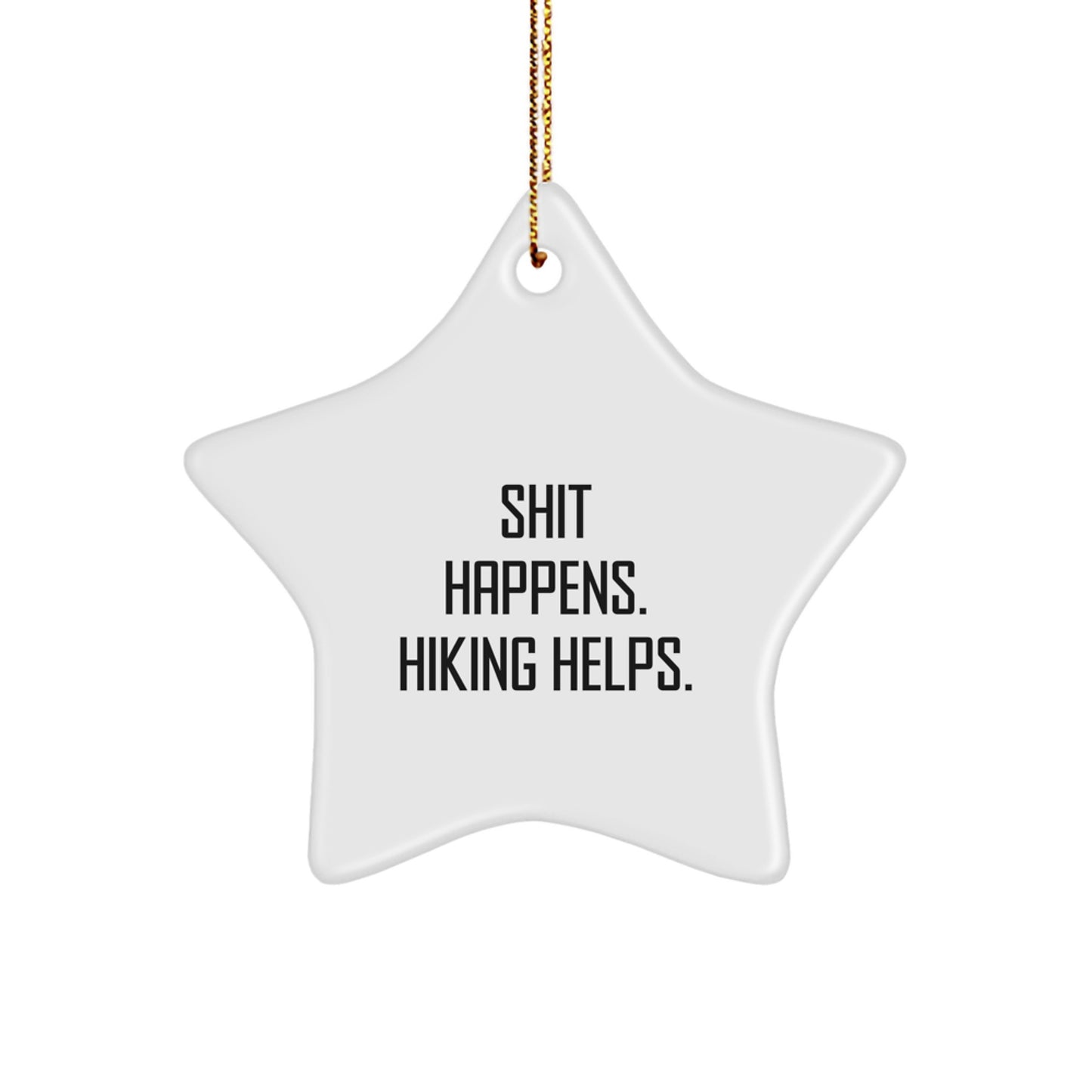 Funny Hiking Star Ornament Gifts from Men to Friends - Christmas Unique Star Decorations for Hiking Enthusiasts - Image 1