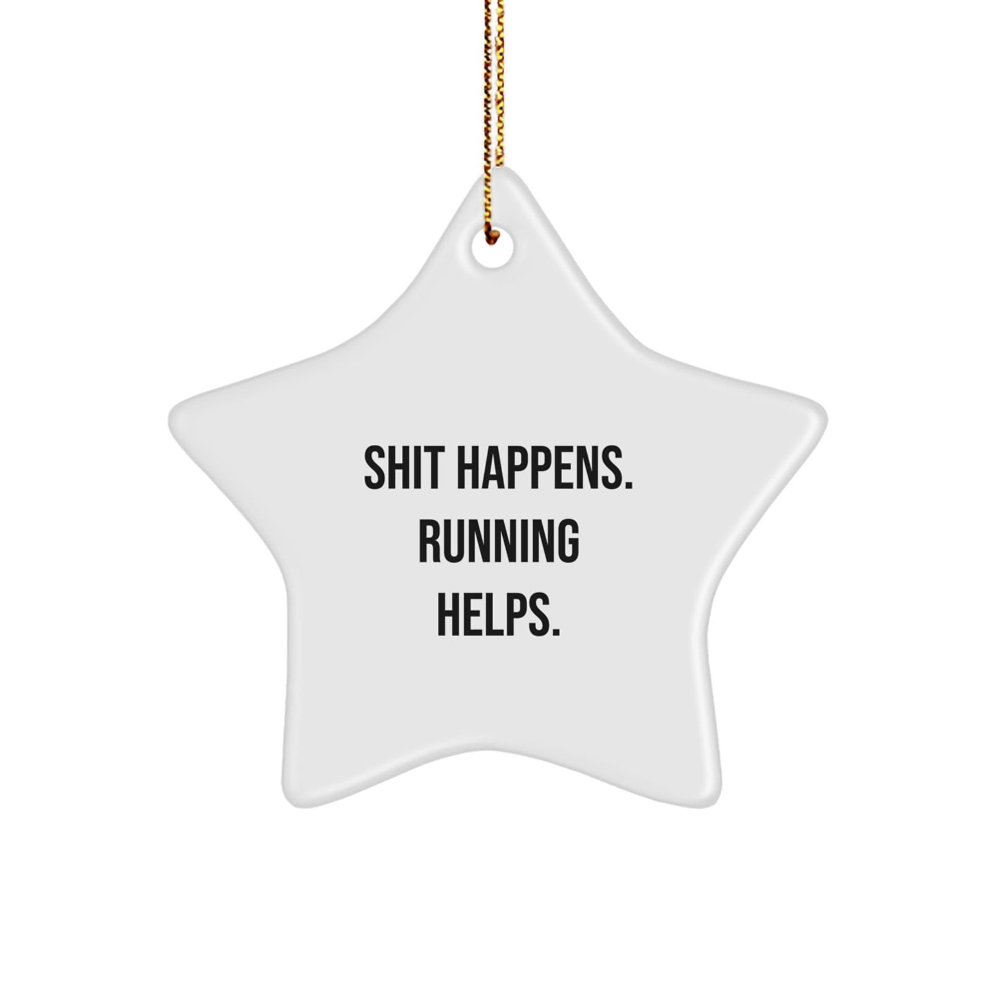 Funny Running Star Ornament Gifts for Running Enthusiasts, Friends, or Family Members, Christmas Unique Decorations from Men or Women - Image 1