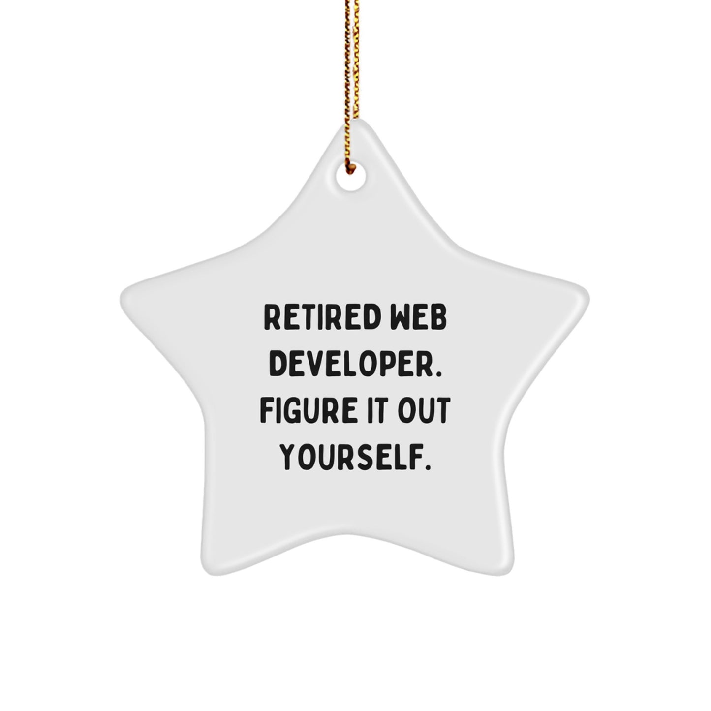 Web Developer Gifts from Men for Web Developer, Funny Star Ornament, Christmas Unique Gifts for Web Developers - Image 1