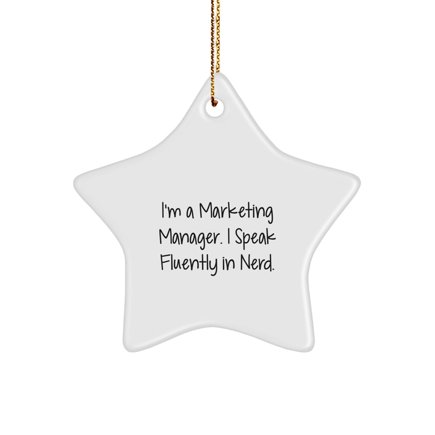 Funny Marketing Manager Gifts from Friends Christmas Star Ornament for Marketing Manager - Image 1