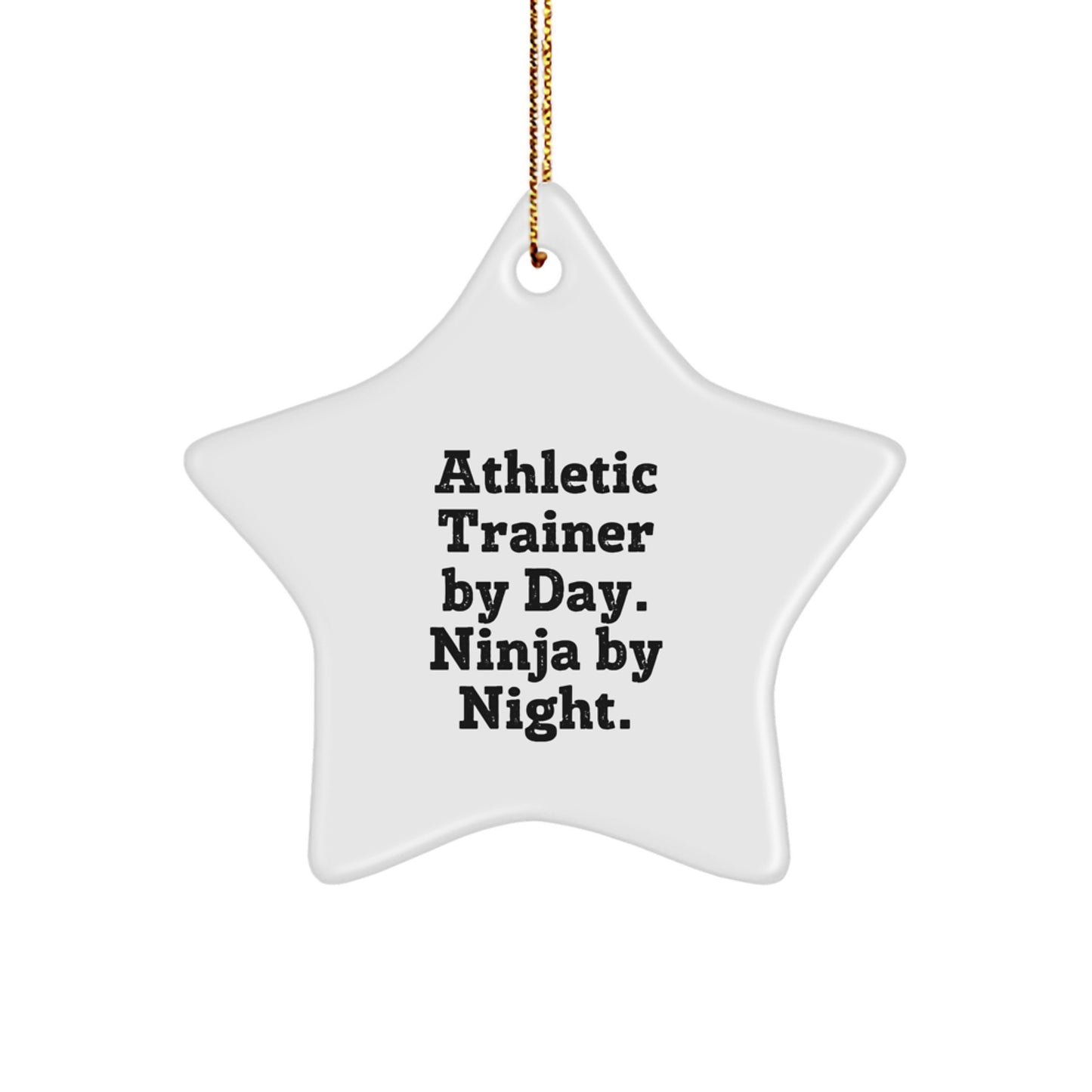 Funny Athletic Trainer Star Ornament Gifts from Men or Women for Christmas Unique Presents - Image 1