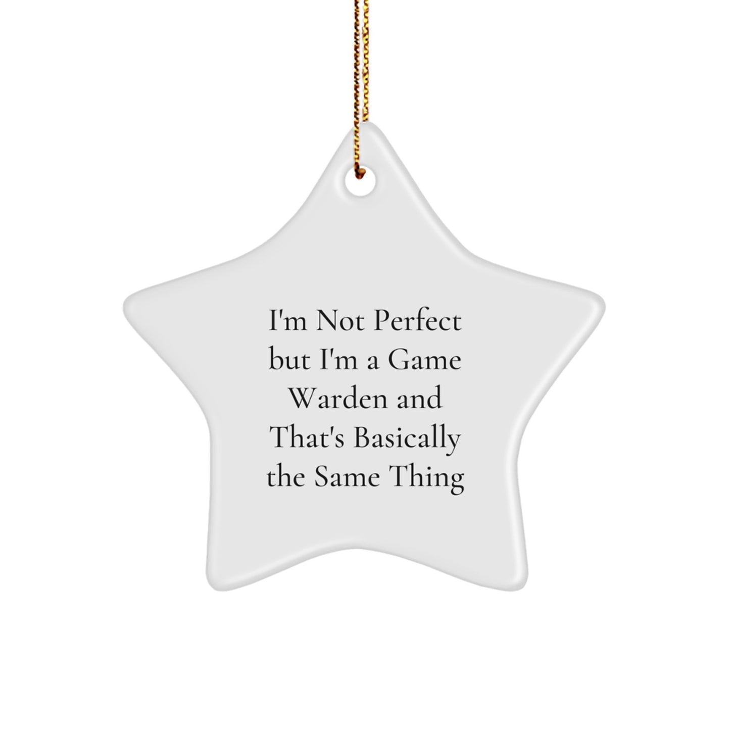 Funny Game Warden Star Ornament Gifts from Men to Game Wardens for Christmas Unique Gifts - Image 1