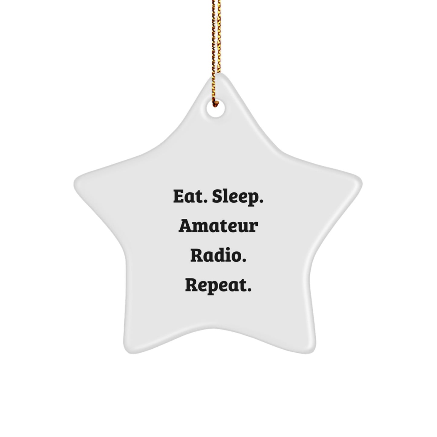 Funny Amateur Radio Star Ornament Gift for Amateur Radio Enthusiasts Friends Family Christmas Unique Gifts - Image 1