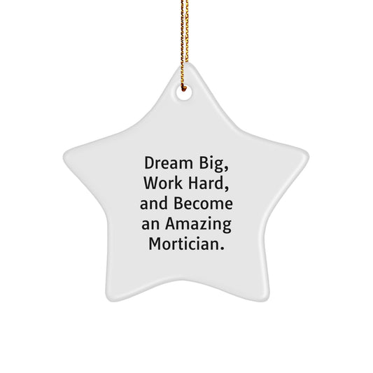 Funny Mortician Gifts for Men and Women, Star Ornament with Inspirational Quote, Gifts from Friends and Family for the Holidays, Christmas Unique Decorations - Image 1