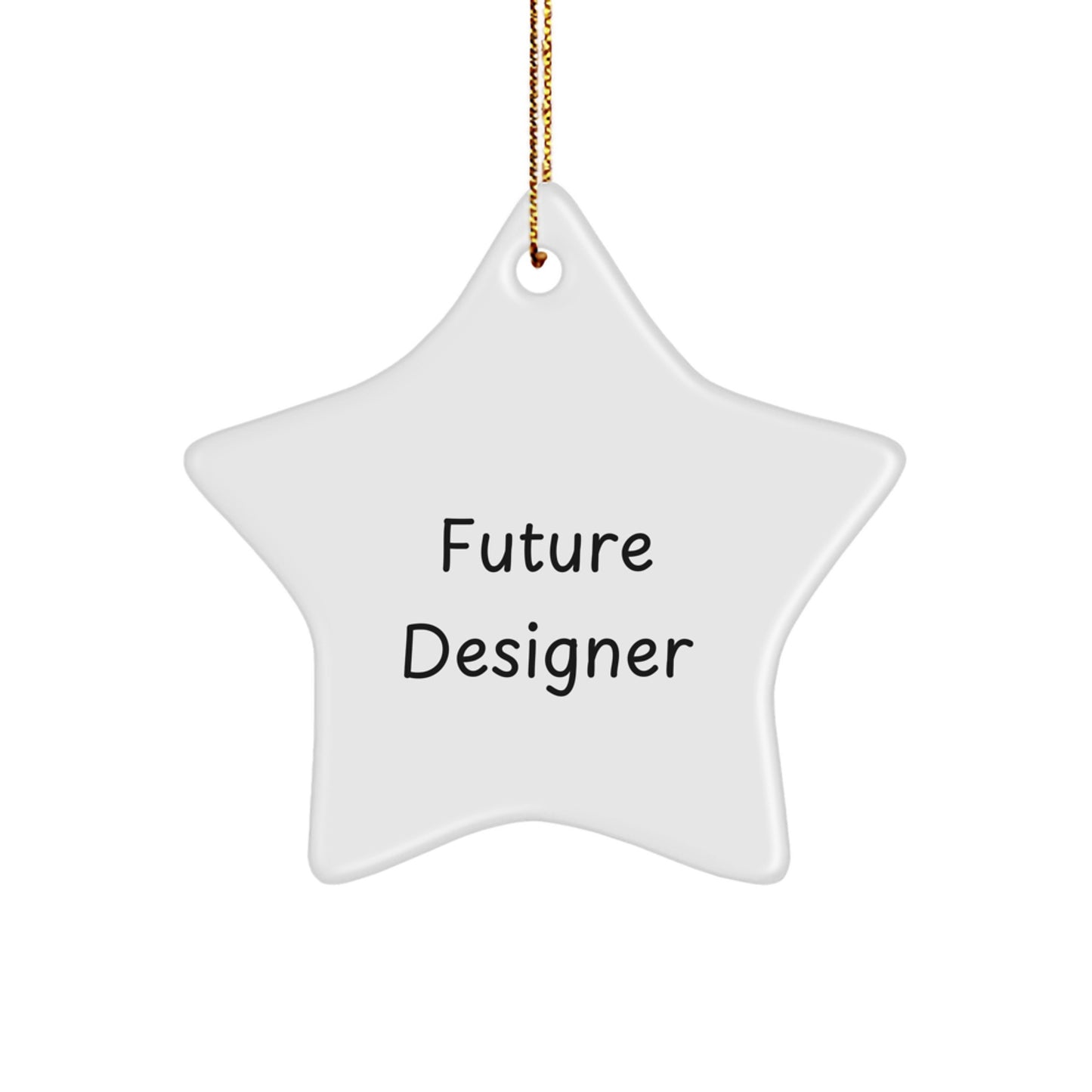Funny Future Designer Star Ornament, Christmas Unique Gifts from Friends for Designer, Star-Shaped Decorations with Sublimation Printing - Image 1