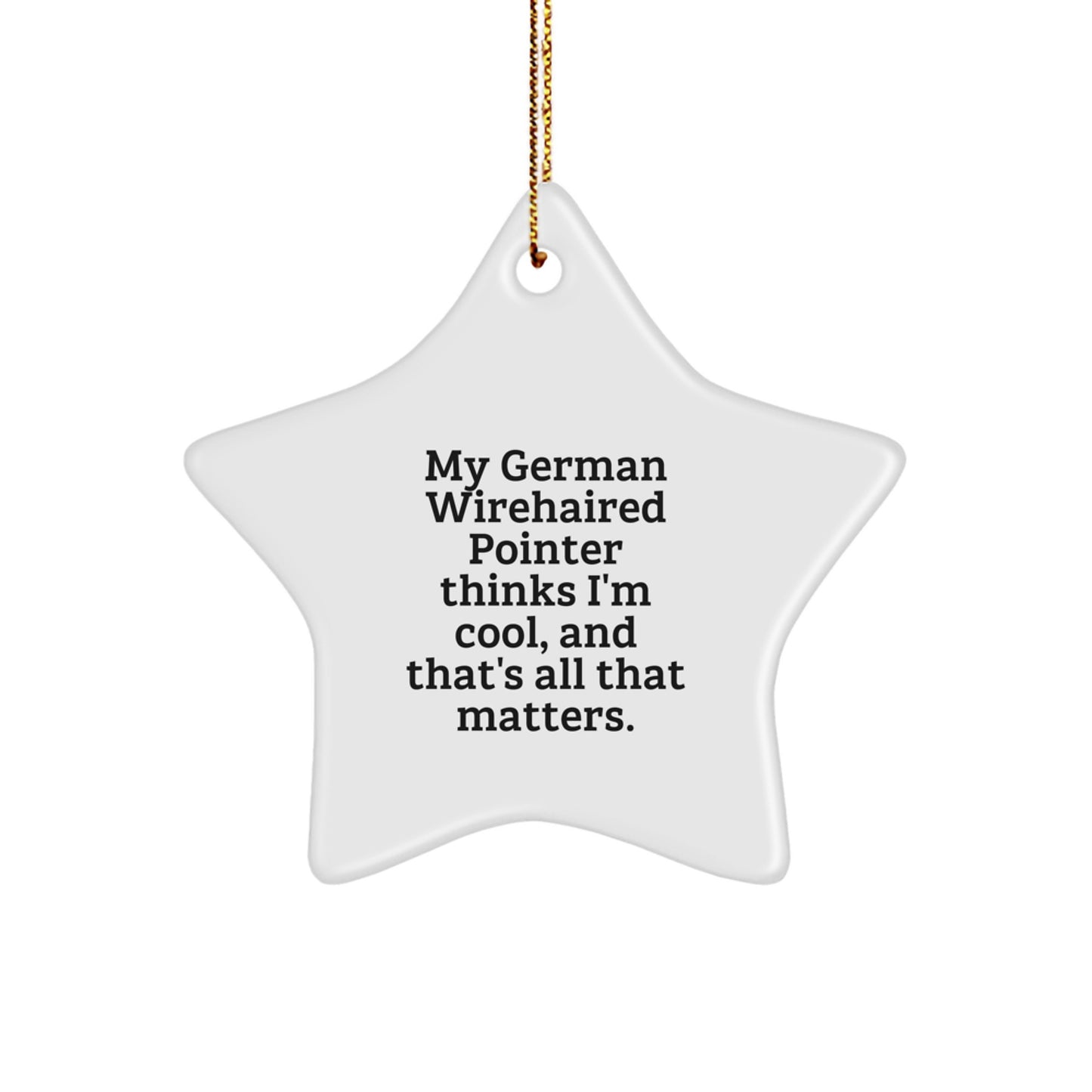 German Wirehaired Pointer Dog Gifts, Funny Quote Star Ornament, Gifts from Friends for German Wirehaired Pointer Dog Lovers, Unique Christmas Memorable Presents - Image 1