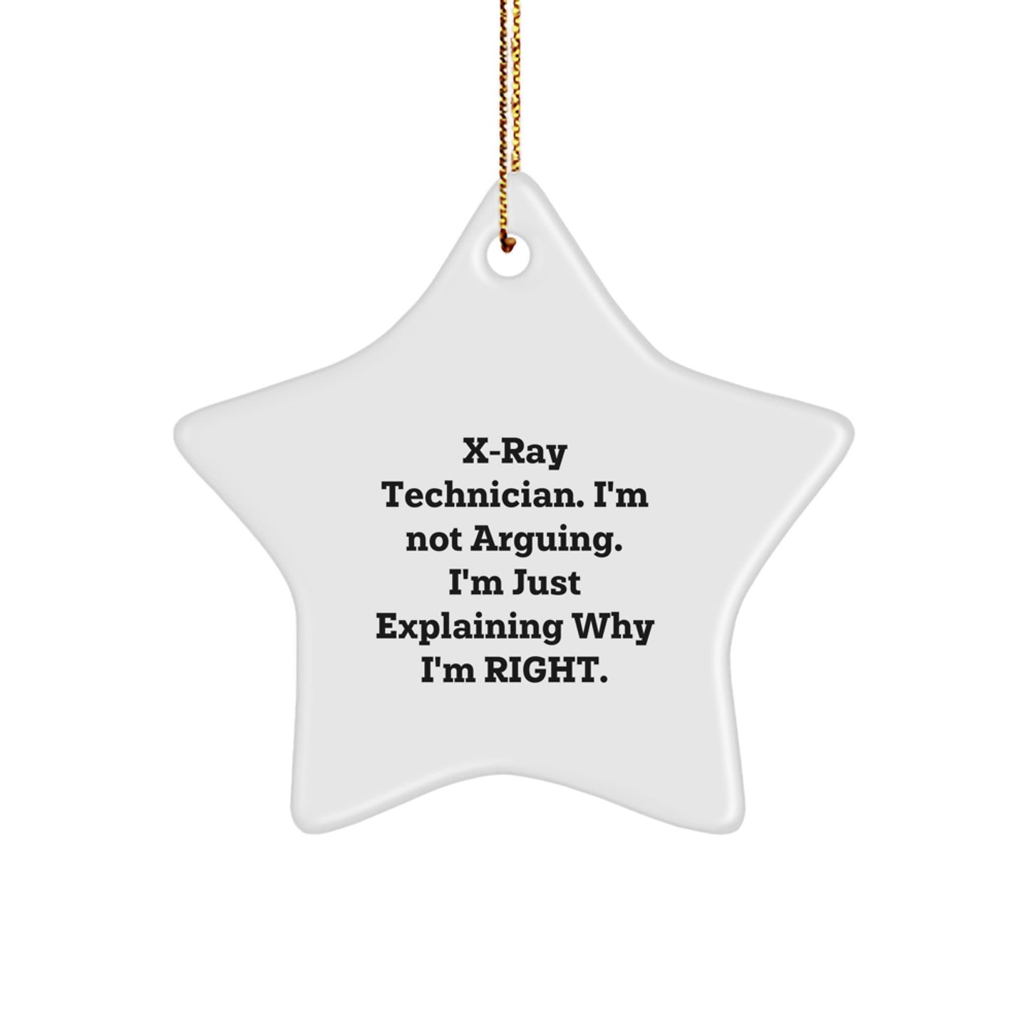 Funny X-Ray Technician Gifts from Men to Their Colleagues X-Ray Technician Star Ornament for Christmas Unique Decorations - Image 1