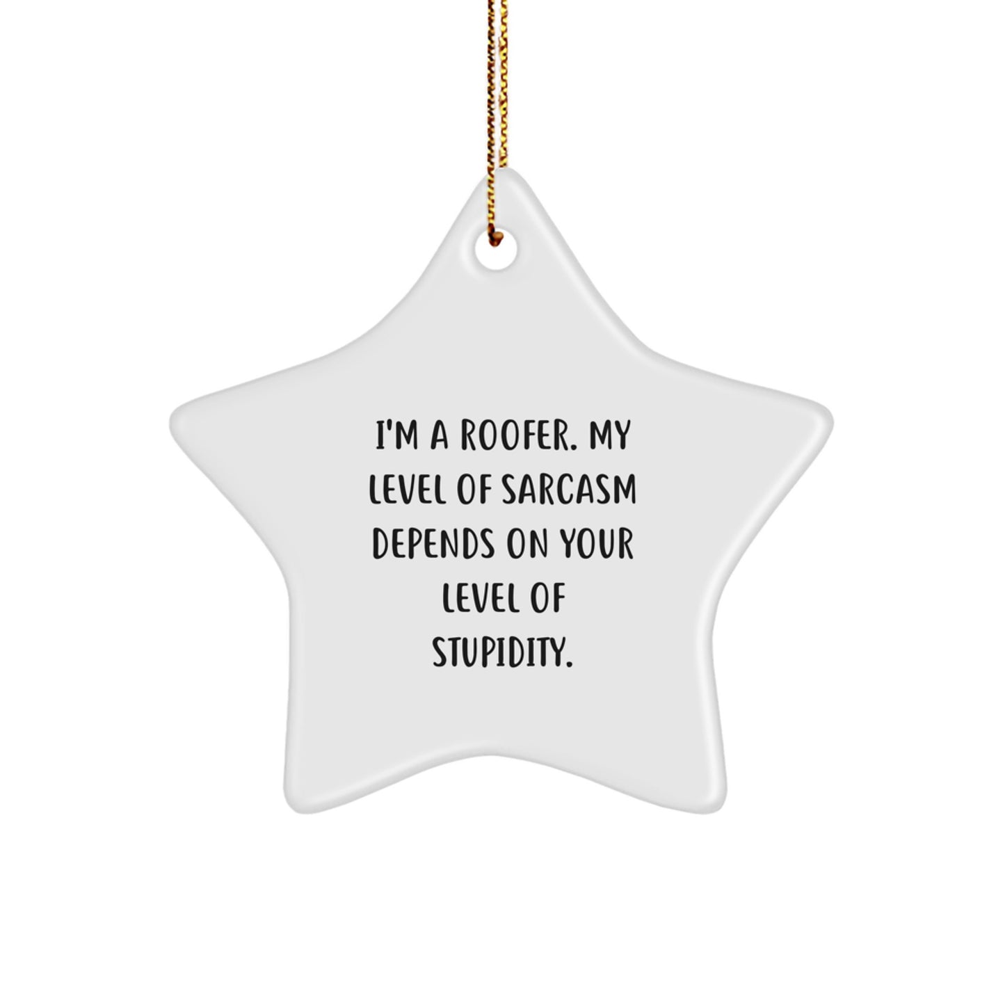 Funny Roofer Star Ornament Gifts from Men to Friends for Christmas Unique - Image 1