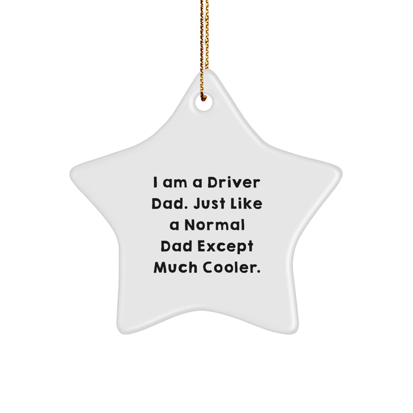 Unique Funny Driver Star Ornament Gifts for Men from Dad, Perfect for Christmas - Image 1