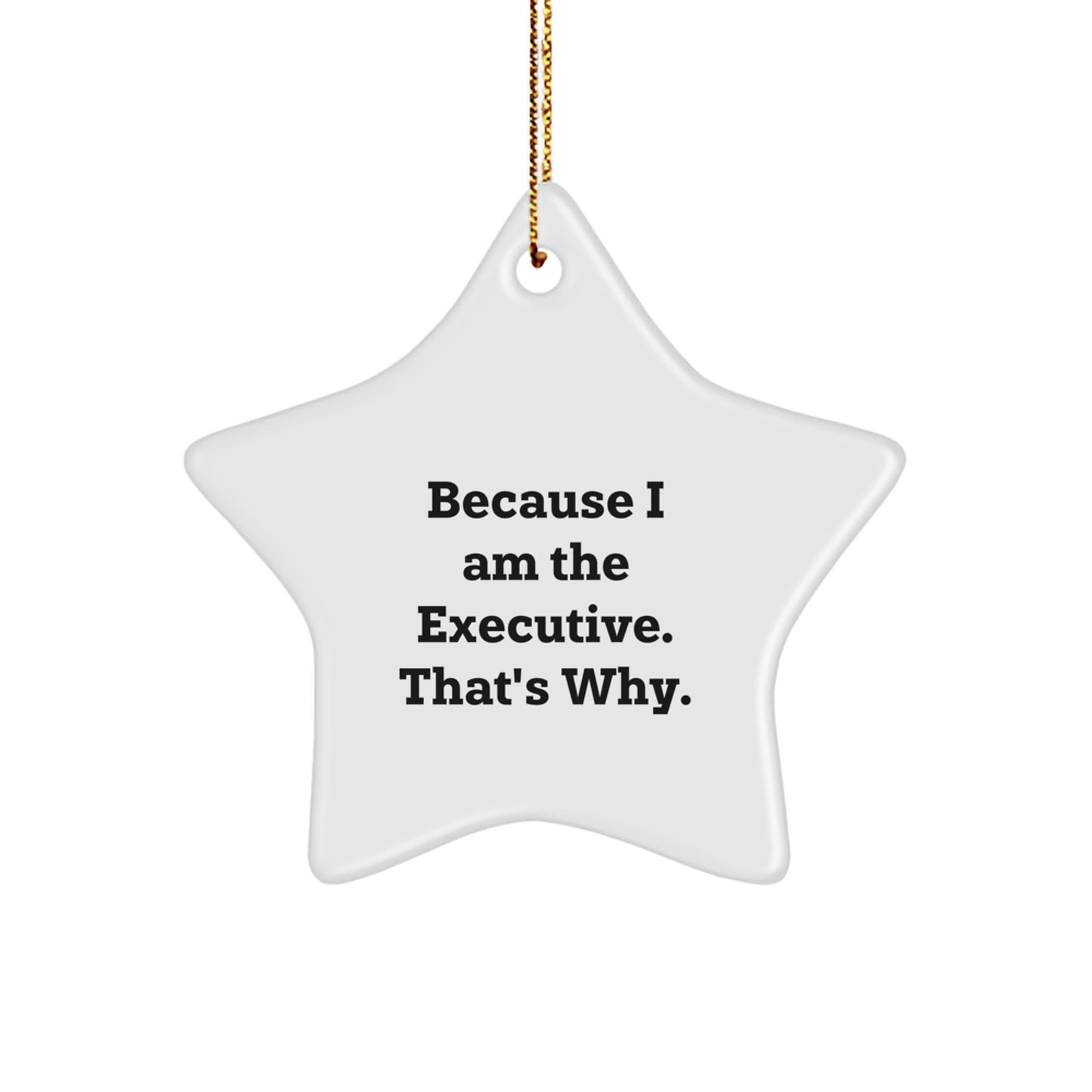Funny Executive Star Ornament Gifts from Men to Executive Friends and Coworkers, Christmas Unique Gifts for Office Executives, Star Shaped Decoration - Image 1