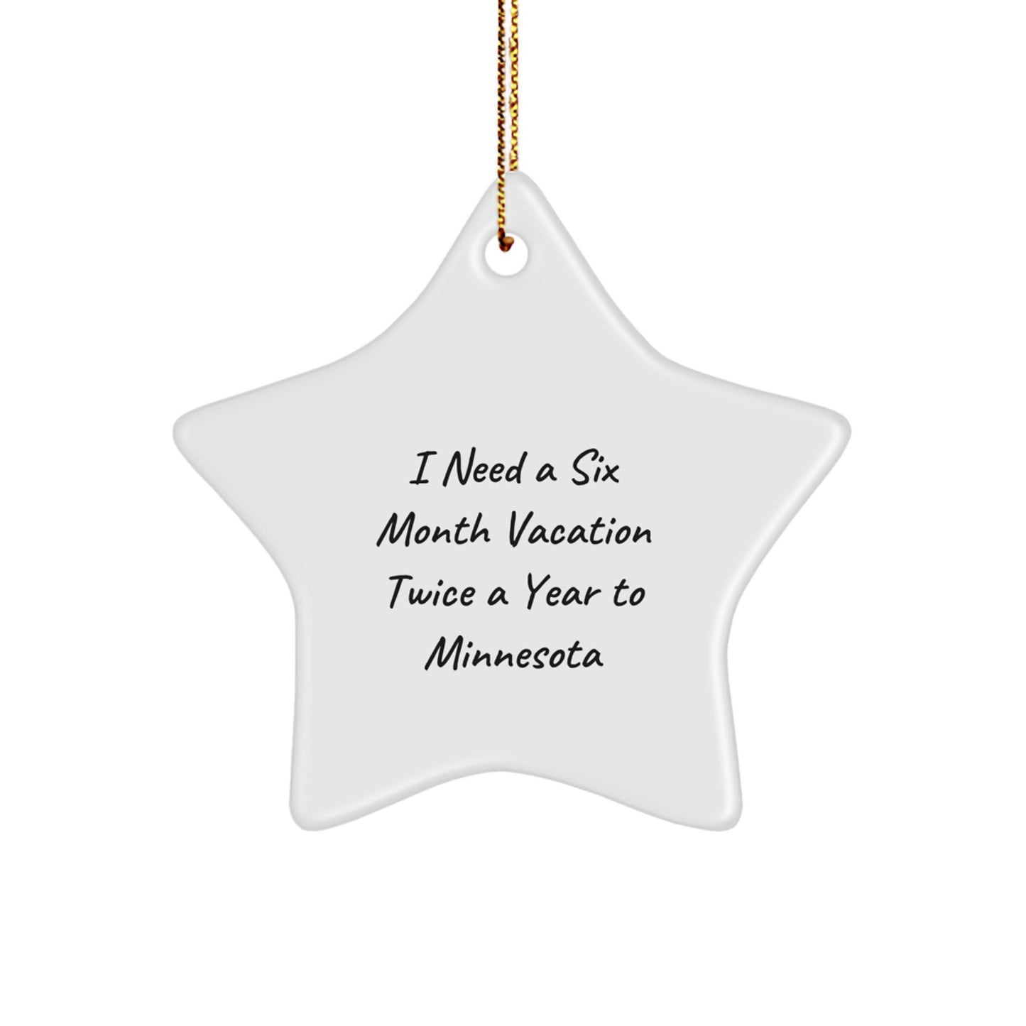 Funny Minnesota Star Ornament Gifts for Friends and Family from the North Star State - Image 1