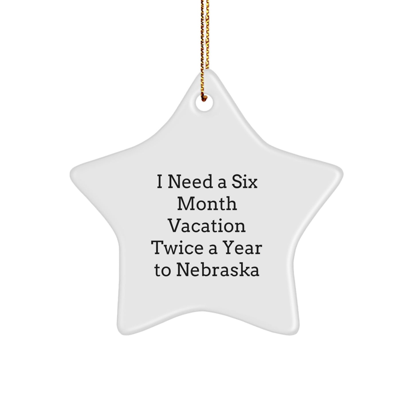 Funny Nebraska Star Ornament Gifts from Men to Friends for Christmas - Image 1
