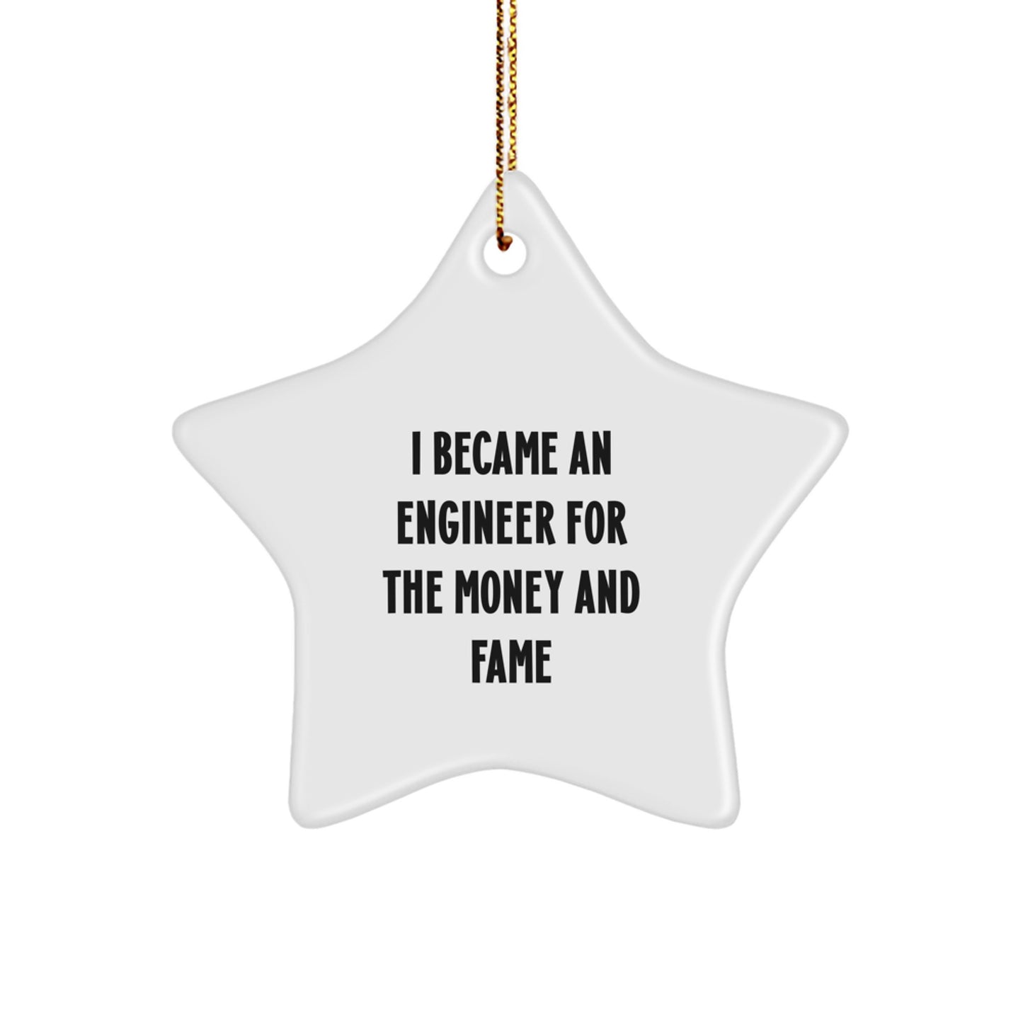 Funny Engineer Star Ornament Gifts from Friends to Family for Christmas Unique Decorations - Engineer Gifts for Men Women - Image 1