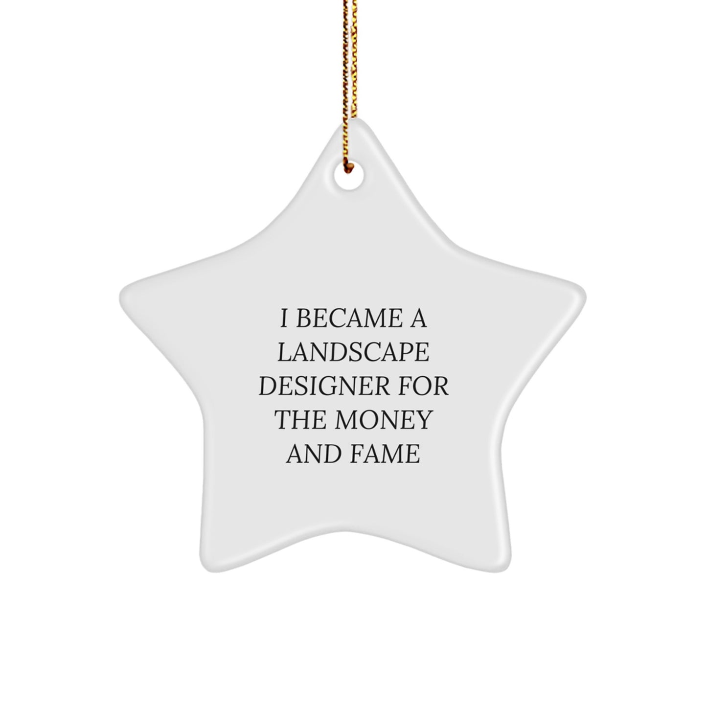 Funny Landscape Designer Gifts from Friends - Star Ornament for Christmas Unique Gifts for Him Her Family Coworkers - Image 1