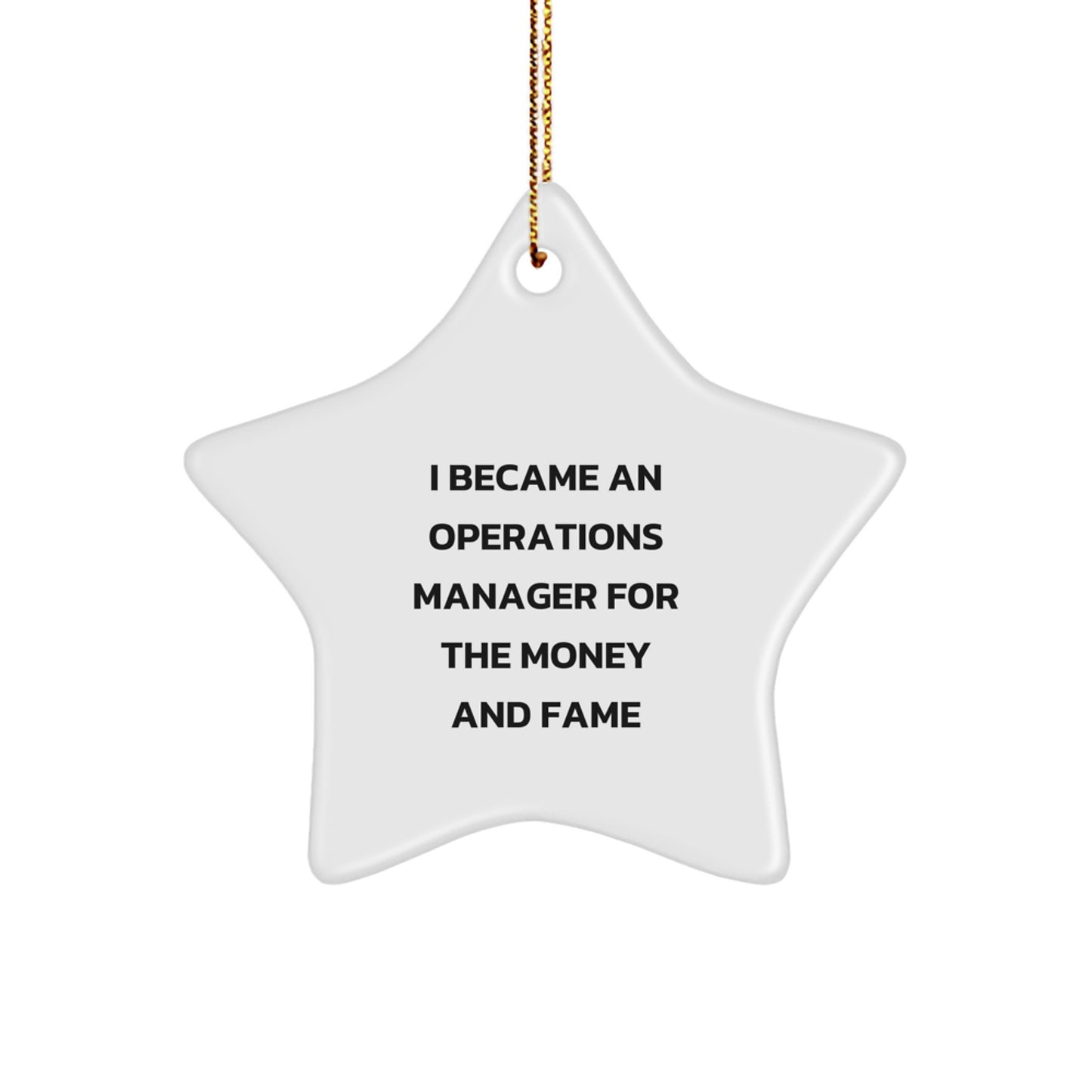 Funny Operations Manager Star Ornament for Christmas Unique Gifts from Friends to Operations Manager - Image 1