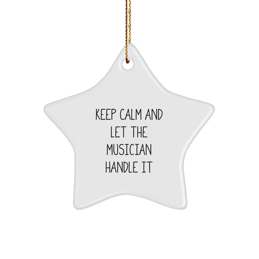 Funny Musician Star Ornament Gifts from Friends for Christmas Unique Musician Lover - Image 1