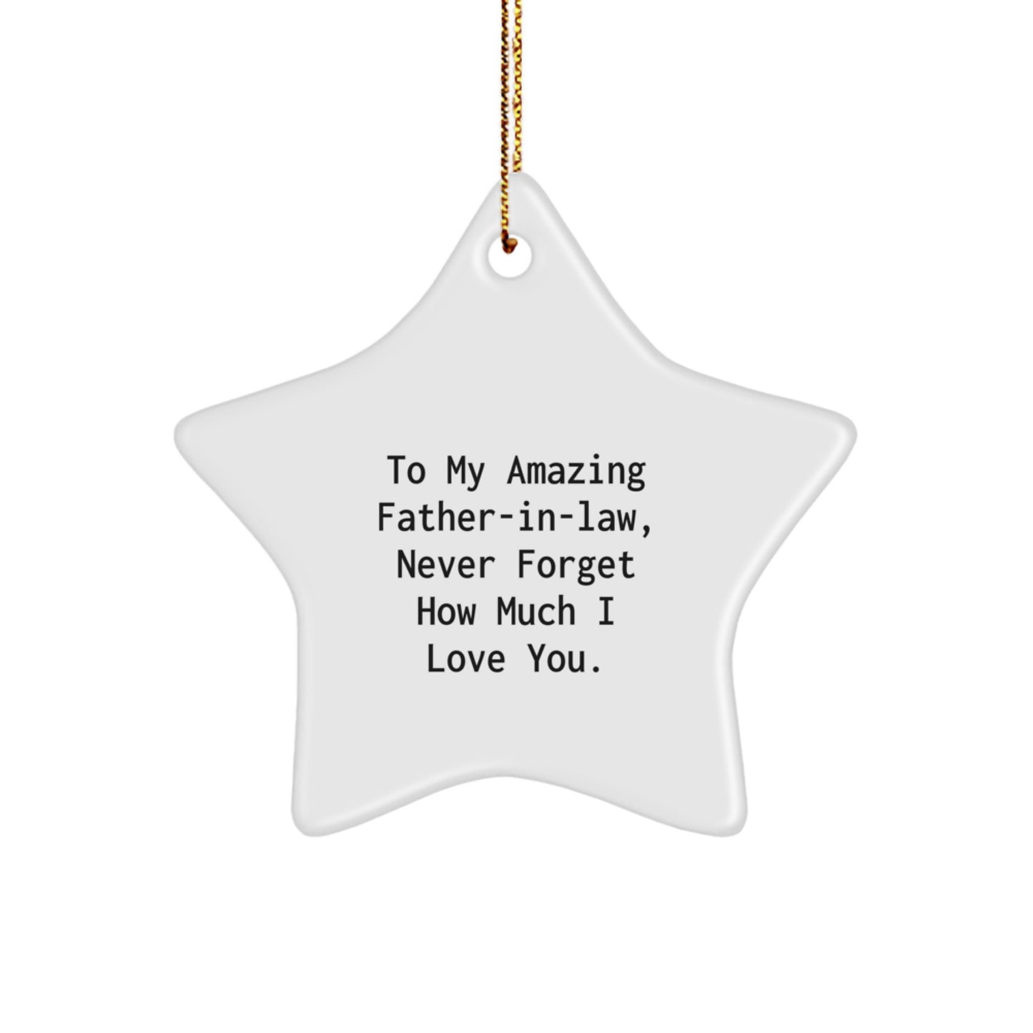 Funny Star Ornament for Father-in-law - Gifts from Men to Father-in-law, Father-in-law Gifts for Christmas - Image 1
