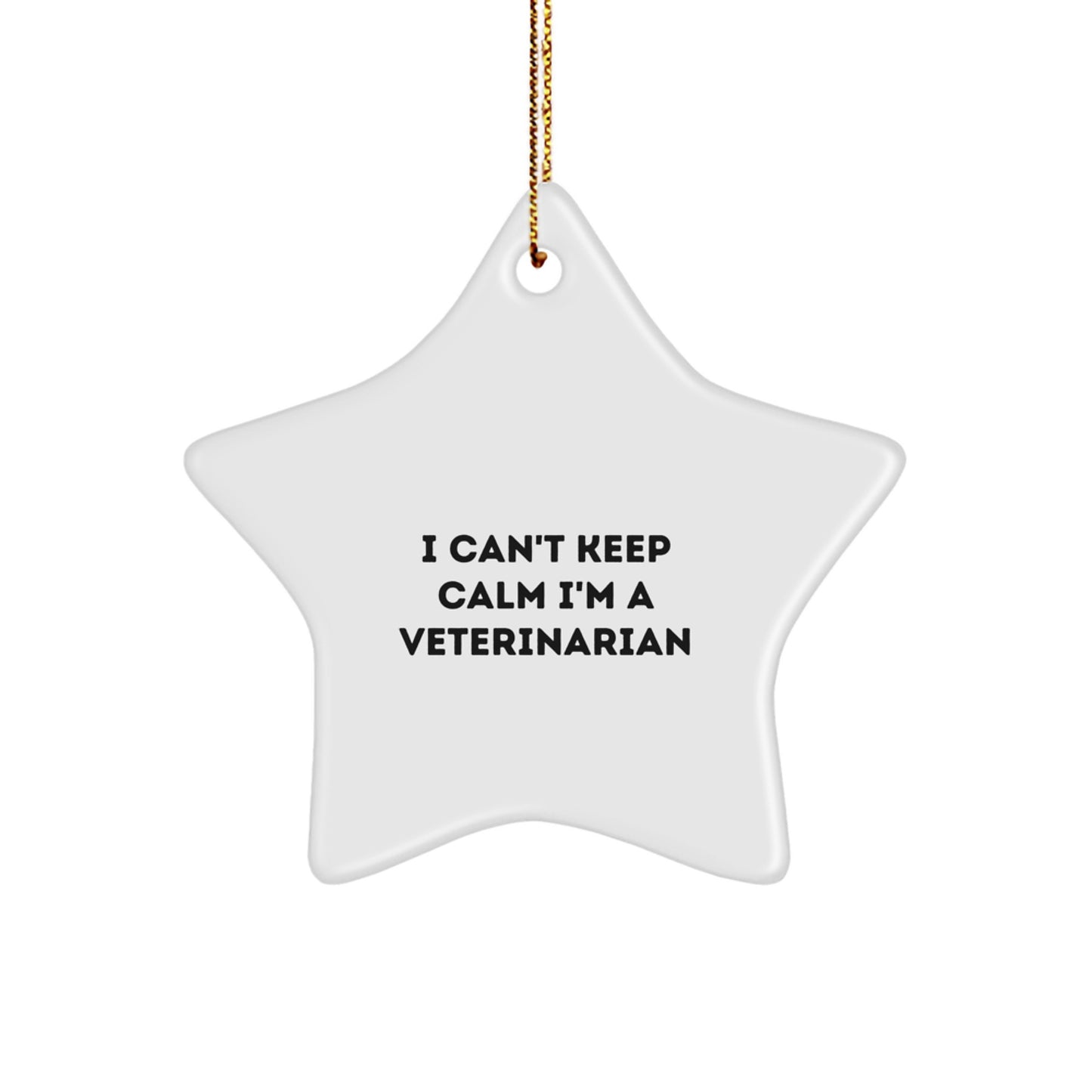 Funny Veterinarian Star Ornament Gift from Friends, Unique I'm a Veterinarian Christmas Decorations for Home Office, Inspirational Star-Shaped Veterinarian Ornament, Gifts for Veterinarians - Image 1