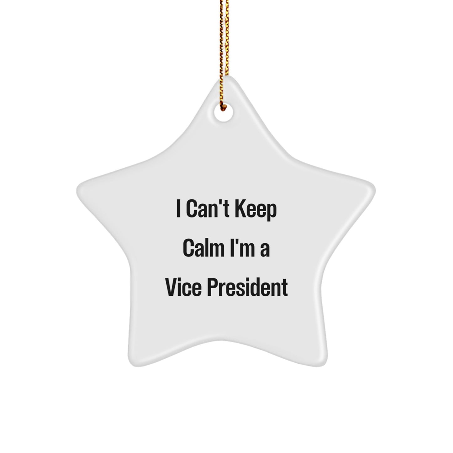 Funny Vice President Star Ornament Gifts from Friends for Him at Christmas - Image 1