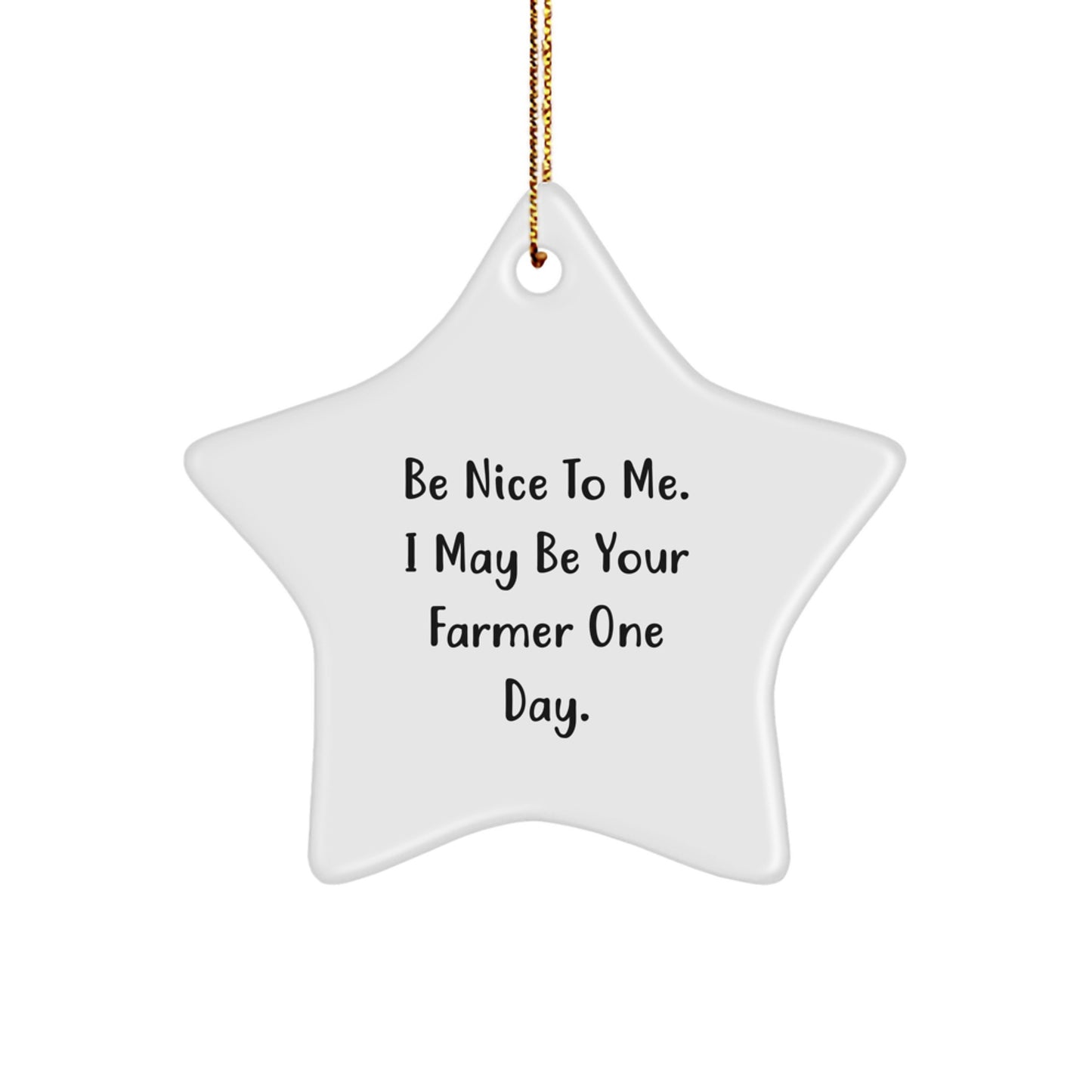Funny Farmer Gifts, Christmas Star Ornament with Inspirational Quote, Gifts from Men to Farmer Friends - Gifts for Farmers, Unique Christmas Unique Gifts - Image 1