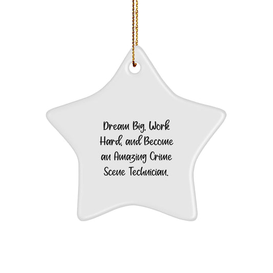 Crime Scene Technician Inspiration Gifts from Men to Crime Scene Technician Friends - Dream Big Star Ornament for Christmas Unique Gifts - Image 1