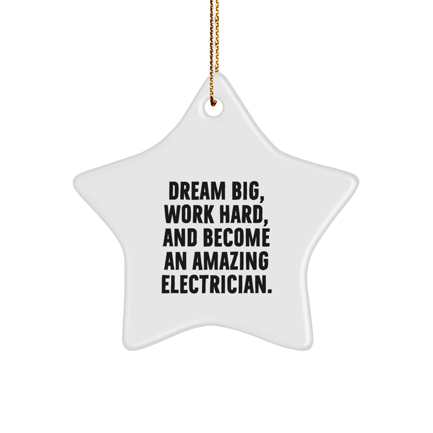 Funny Electrician Star Ornament Gift from Men to Electrician Friends for Christmas Unique Decorations - Image 1