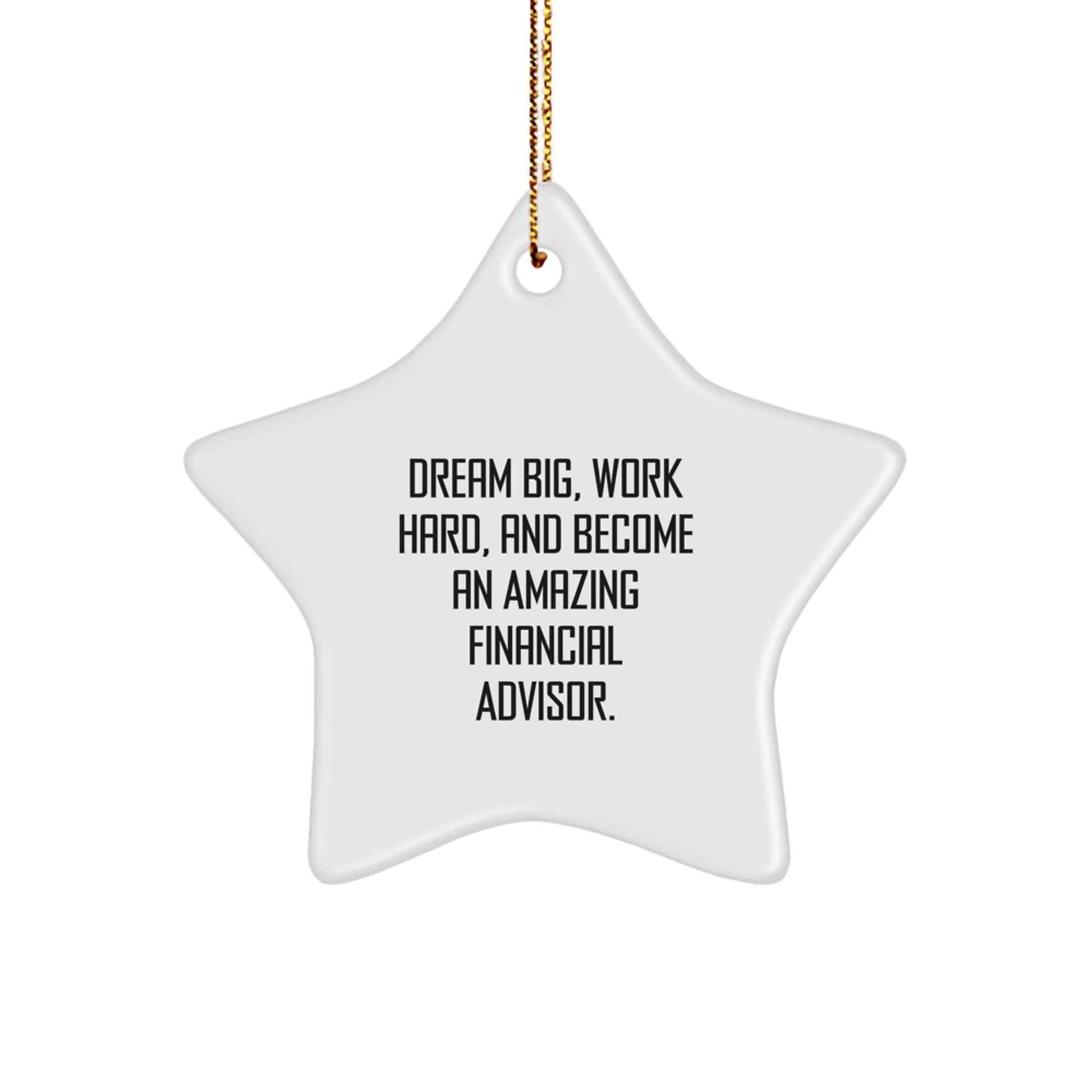 Funny Quote Star Ornament for Financial Advisor Gifts from Family - Christmas Unique Gifts for Men, Women, Coworkers, Friends - Image 1