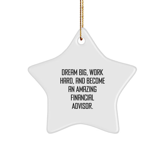 Funny Quote Star Ornament for Financial Advisor Gifts from Family - Christmas Unique Gifts for Men, Women, Coworkers, Friends - Image 1