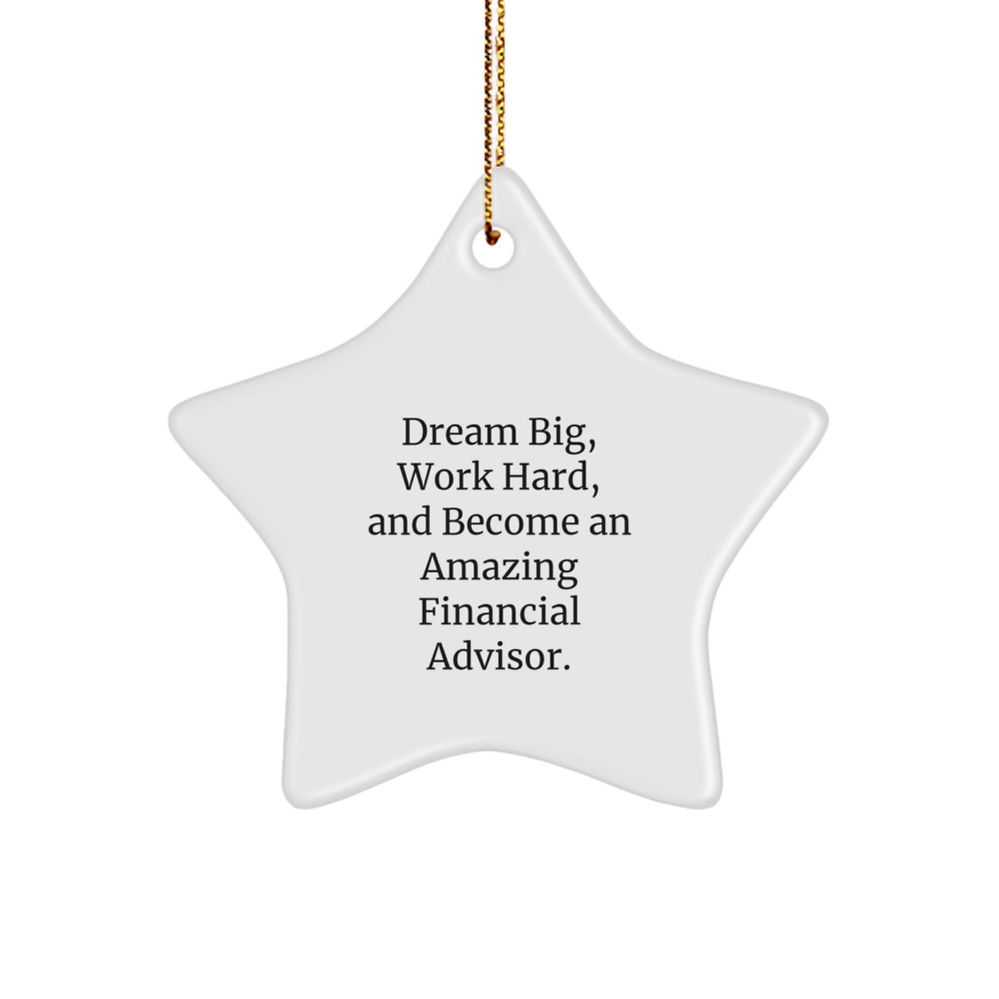Funny Financial Advisor Gifts from Men to Women - Dream Big Star Ornament for Christmas Unique Presents - Image 1