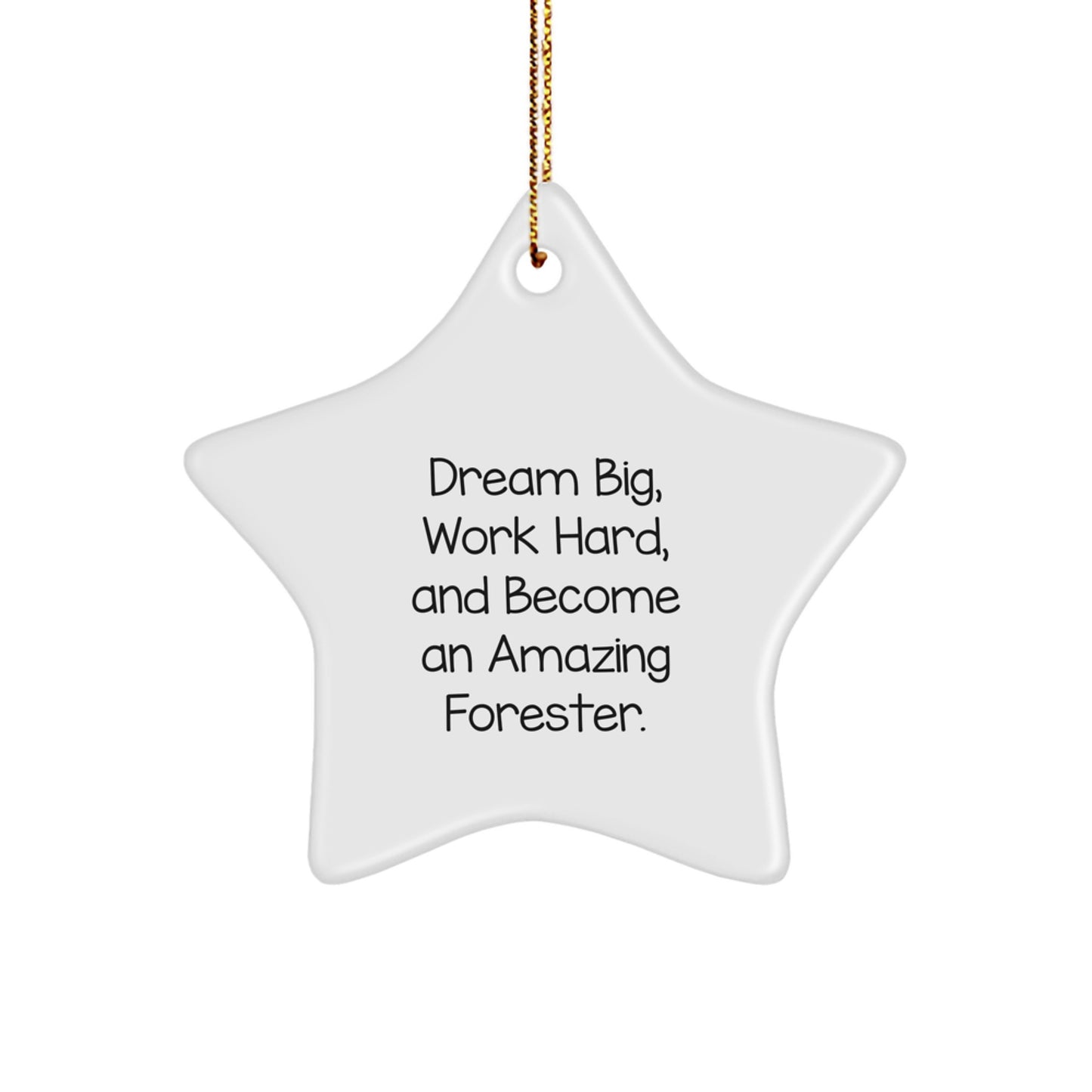 Dream Big Forester Gifts from Friends, Star Ornament for Forester Men, Inspirational Christmas Unique Decorations - Image 1