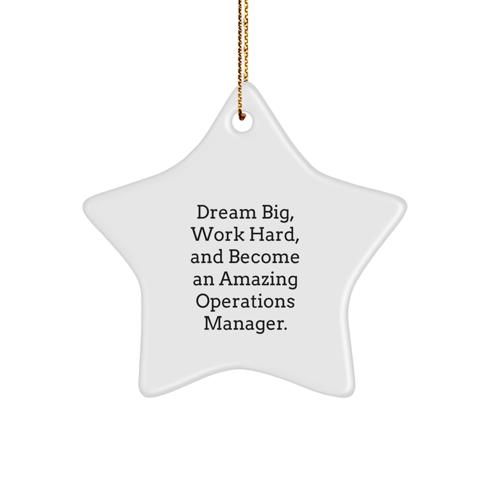 Funny Operations Manager Christmas Unique Gifts Gifts from Friends for Operations Manager Star Ornament Dream Big - Image 1